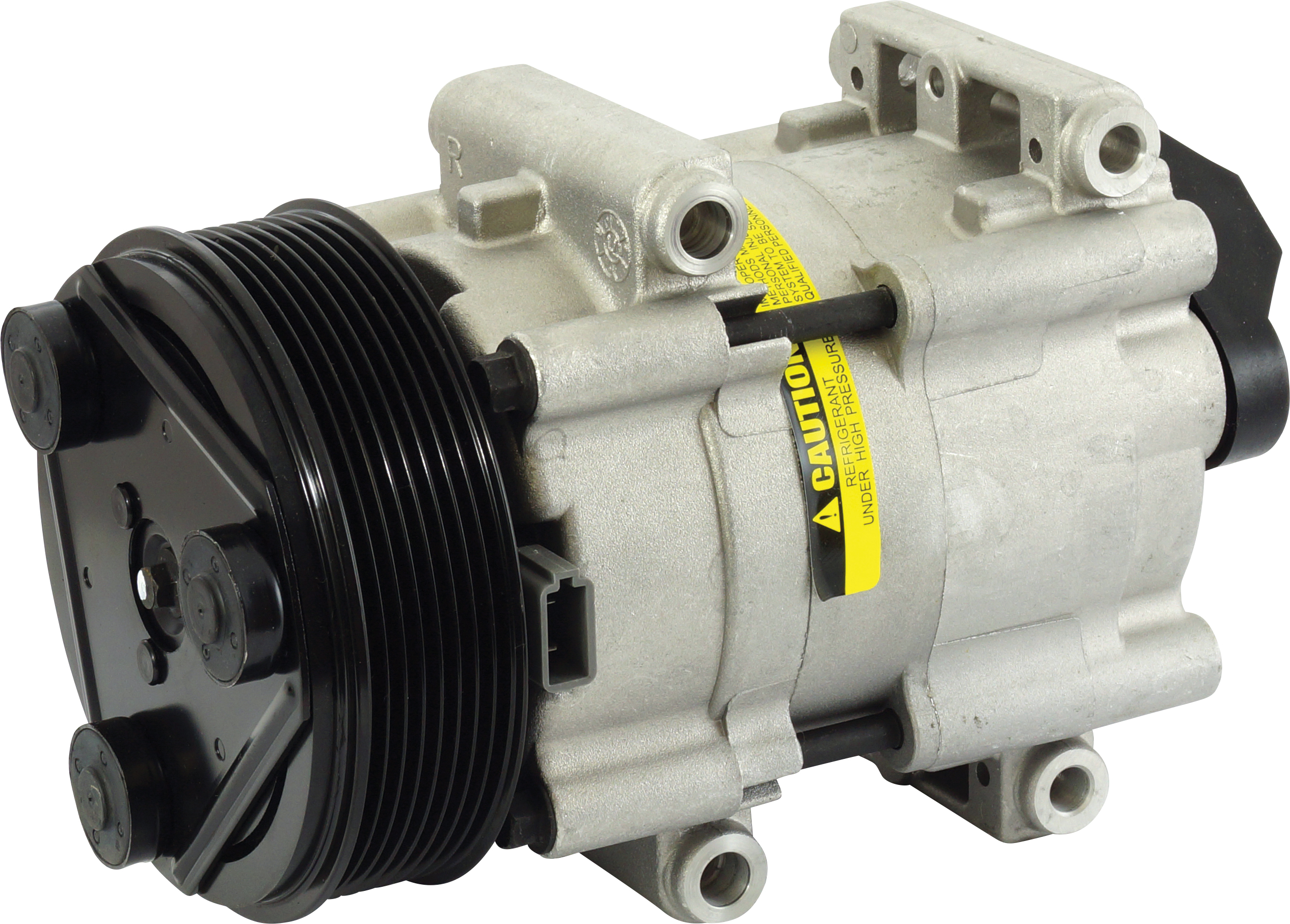 COMPRESSOR, FORD F250 7.3TD V8 07/01-04/04, HALLA, FS10, 8PV, 130MM, REAR PAD, R134A