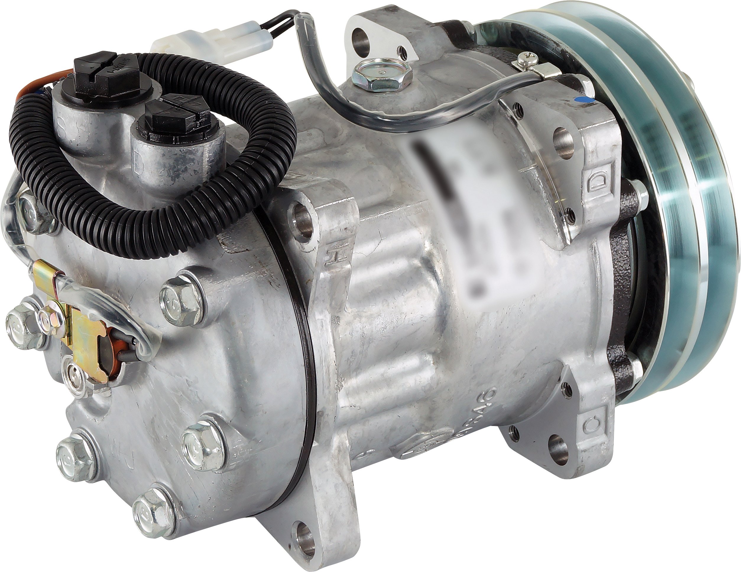 COMPRESSOR, FORD STERLING TRUCK, SANDEN, 12V, 2A, 132MM, WJ HEAD, PULLEY, 4603