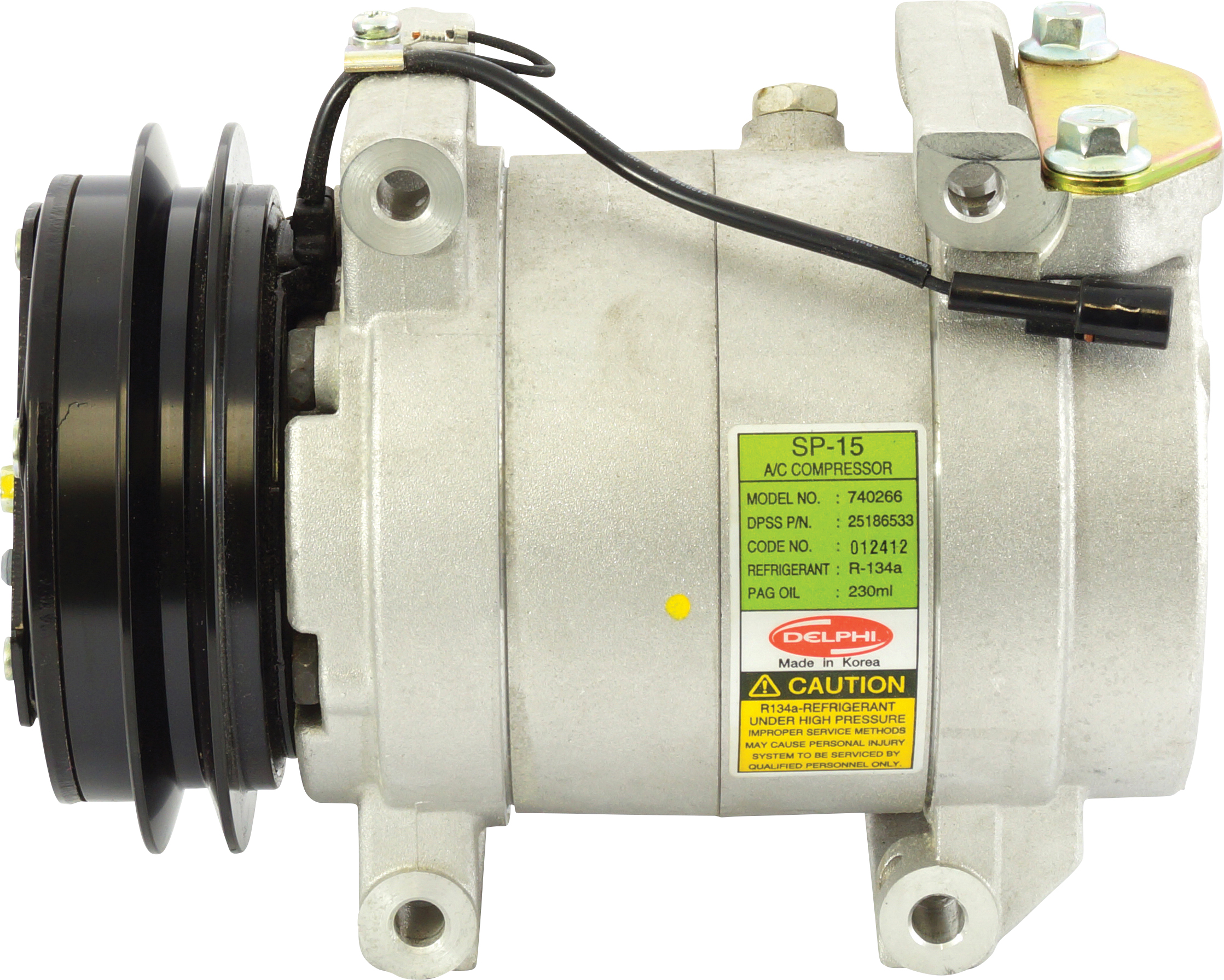 COMPRESSOR, HOLDEN RODEO RA03 2.4 PETROL 02/03-, COLORADO RC 3.0L T/DIESEL 2007-, DELPHI
