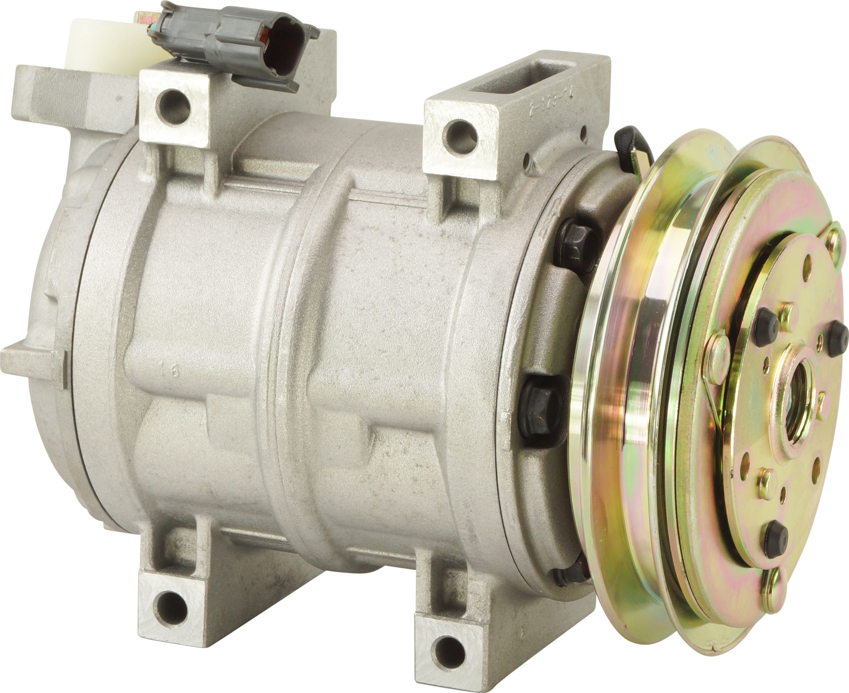 COMPRESSOR, HITACHI KENKI, S-SERIES (REPL VALEO), DKS15CH, 24V, 1B, PAD, 2-BOLT MOUNT, 4456130