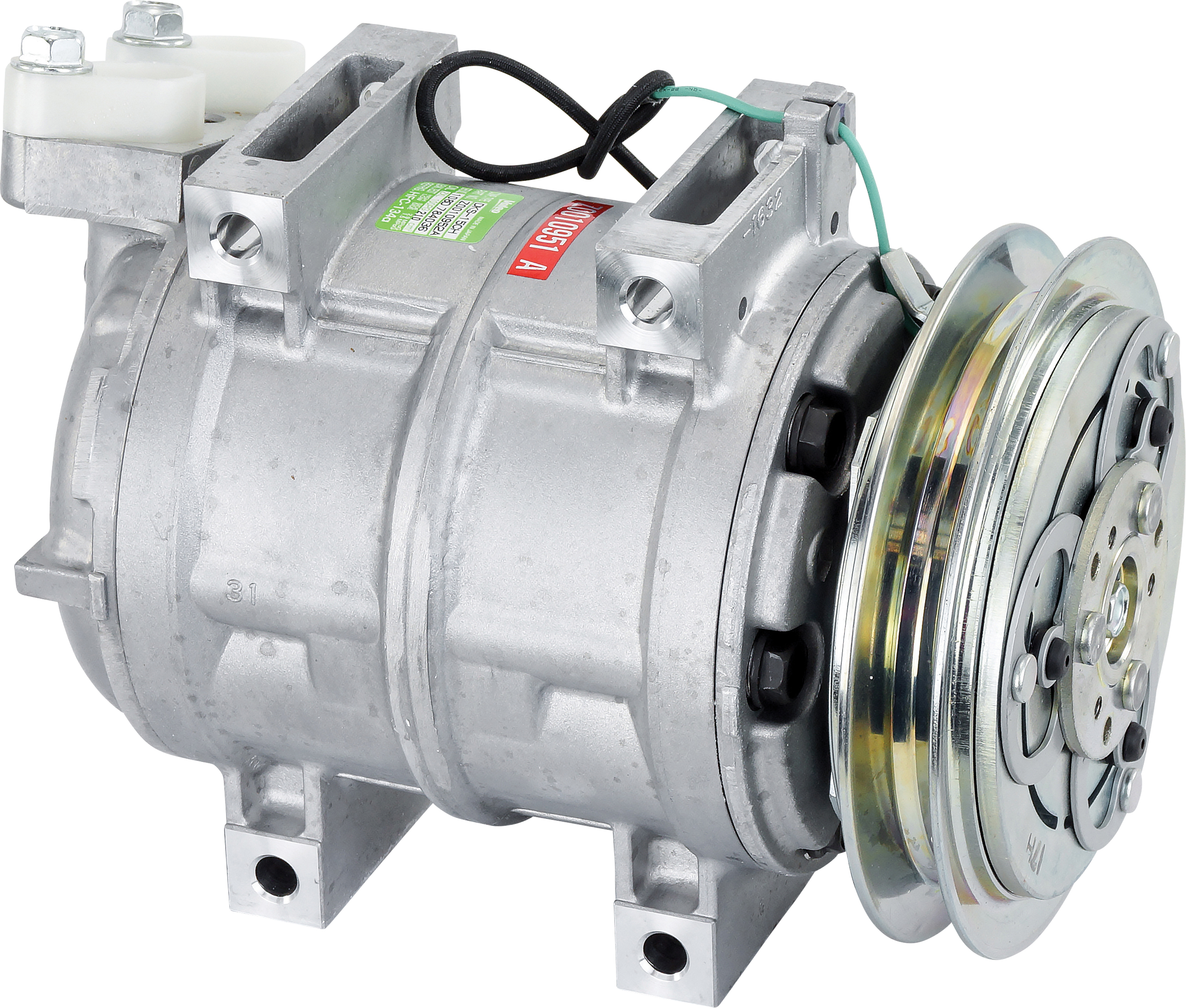 COMPRESSOR, HITACHI KENKI, VALEO, DKS15CH, 24V, 1B, PAD, 2-BOLT MOUNT, 4456130