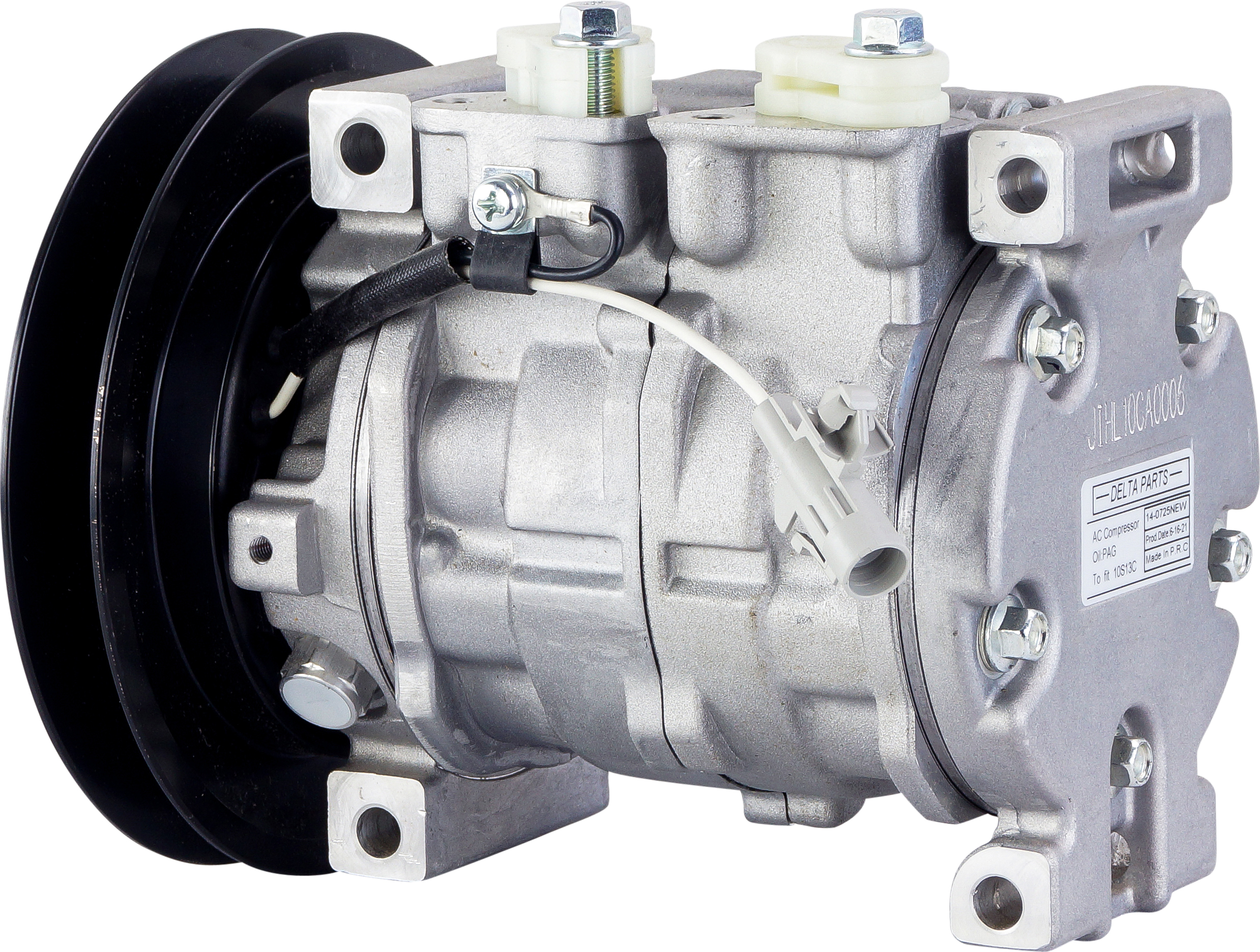 COMPRESSOR, HITACHI EXCAVATOR DASH-5, DENSO, 10S13C, 143MM, 1B, 24V