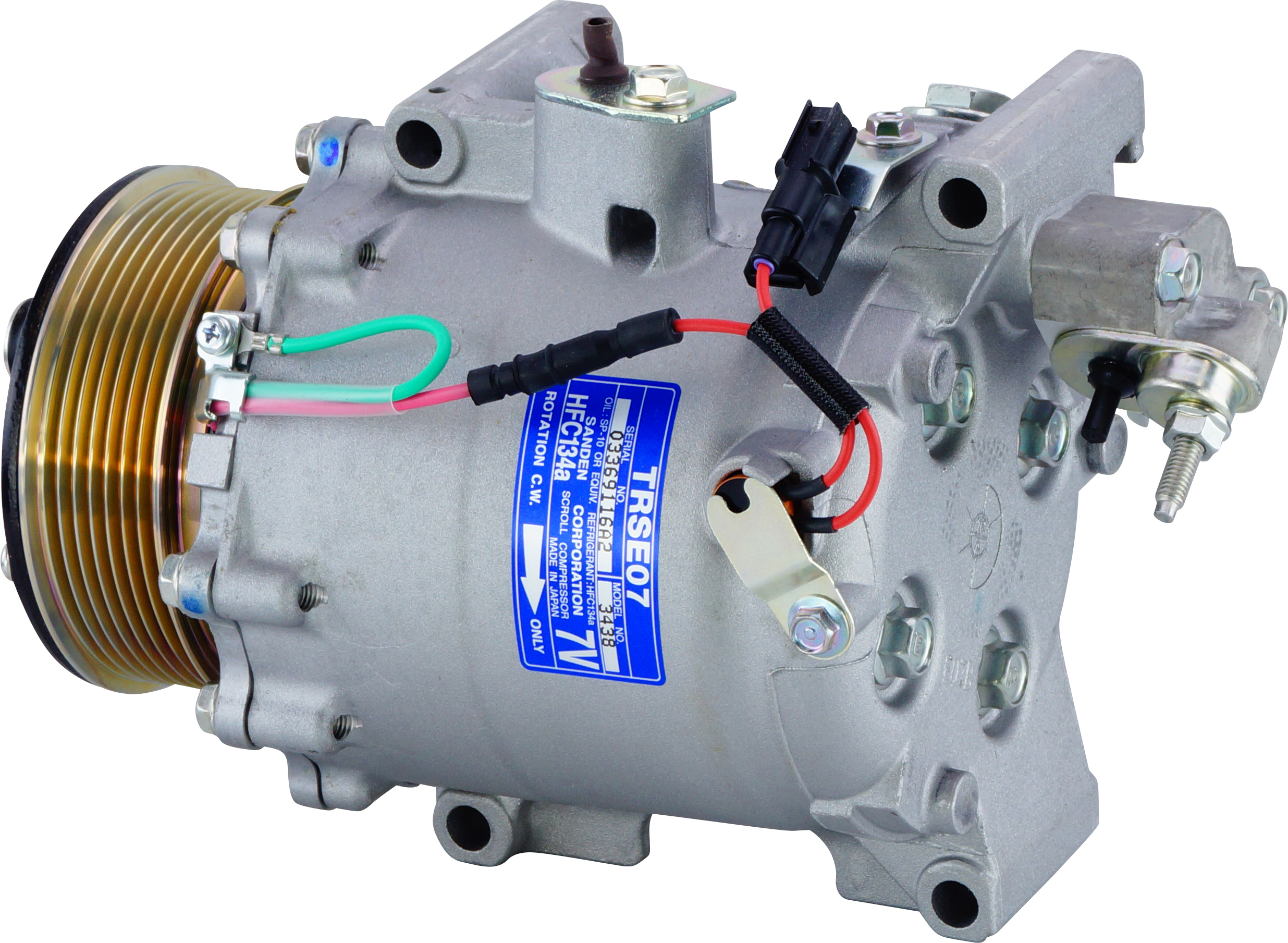COMPRESSOR, HONDA CRV RD7 4 CYL 2.4I 12/01-02/07, S-SERIES (REPL KEIHIN), HS-110R, 7PV, 100MM