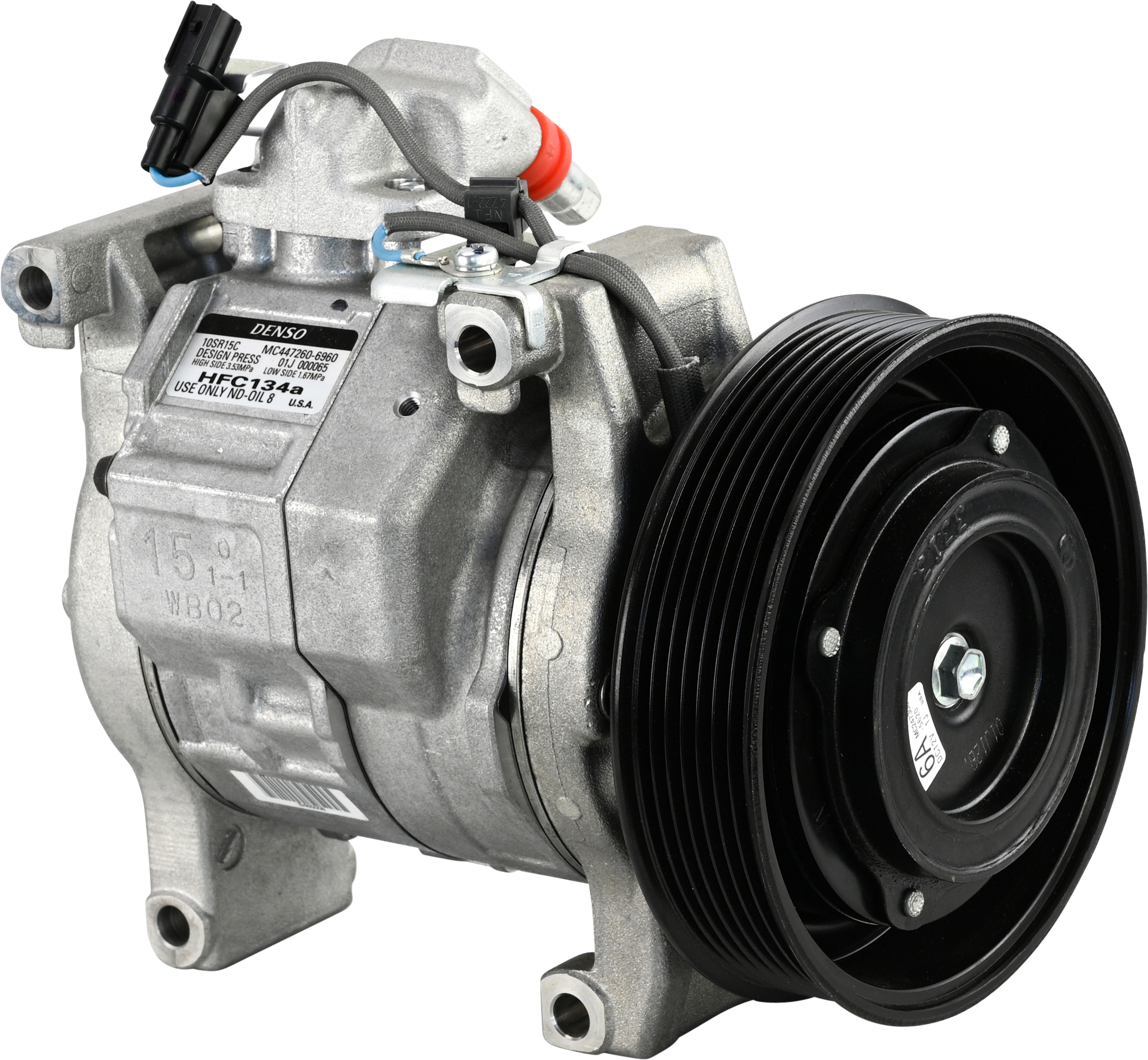 COMPRESSOR, HONDA ACCORD 8TH GEN 4CYL 2.4I 02/08-, DENSO, 10SR15C, 7PV, 135MM