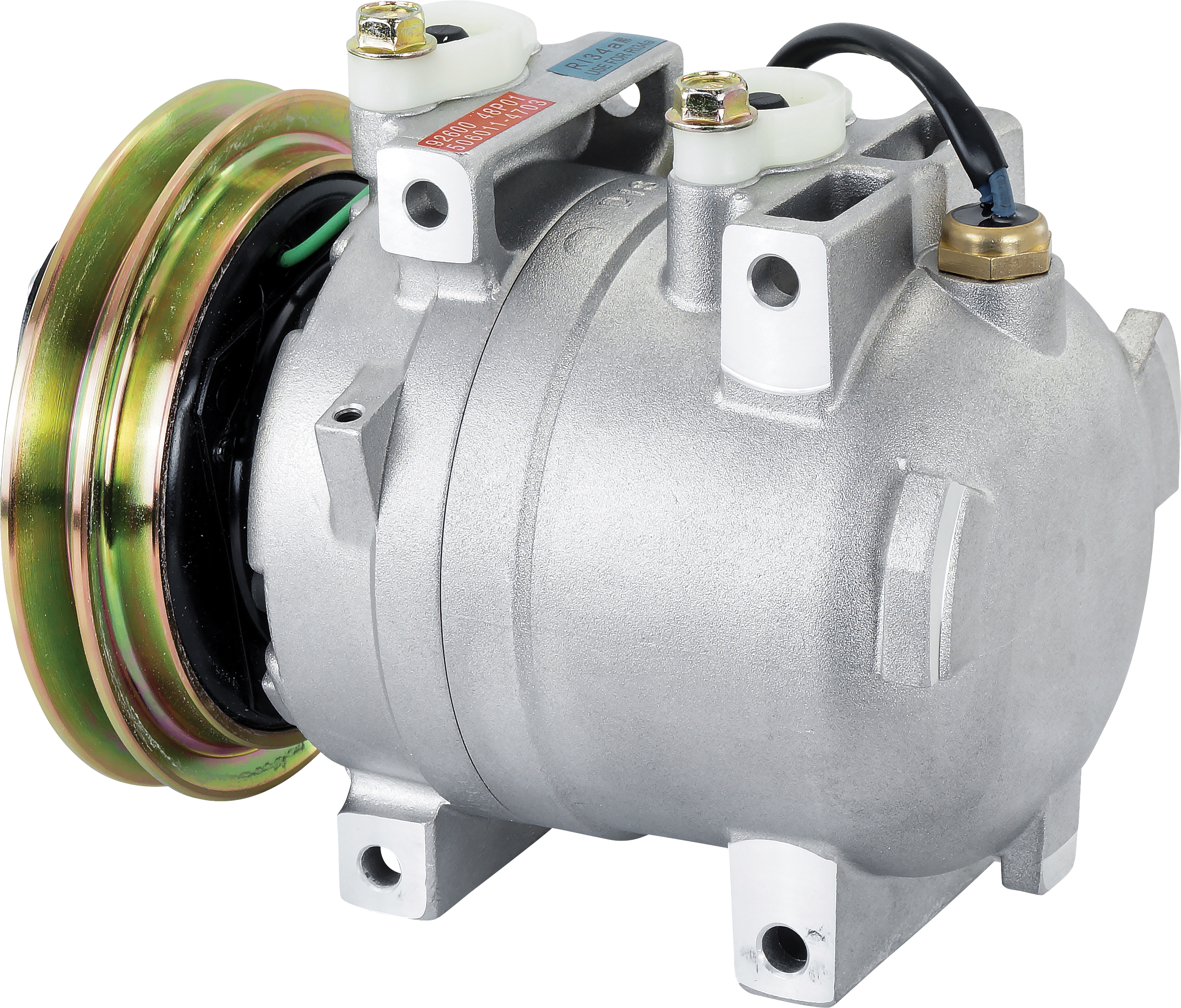 COMPRESSOR, HYUNDAI LOADER, EXCAVATOR, MANDO, DIESEL KIKI, DKV14C, 24V, 1A