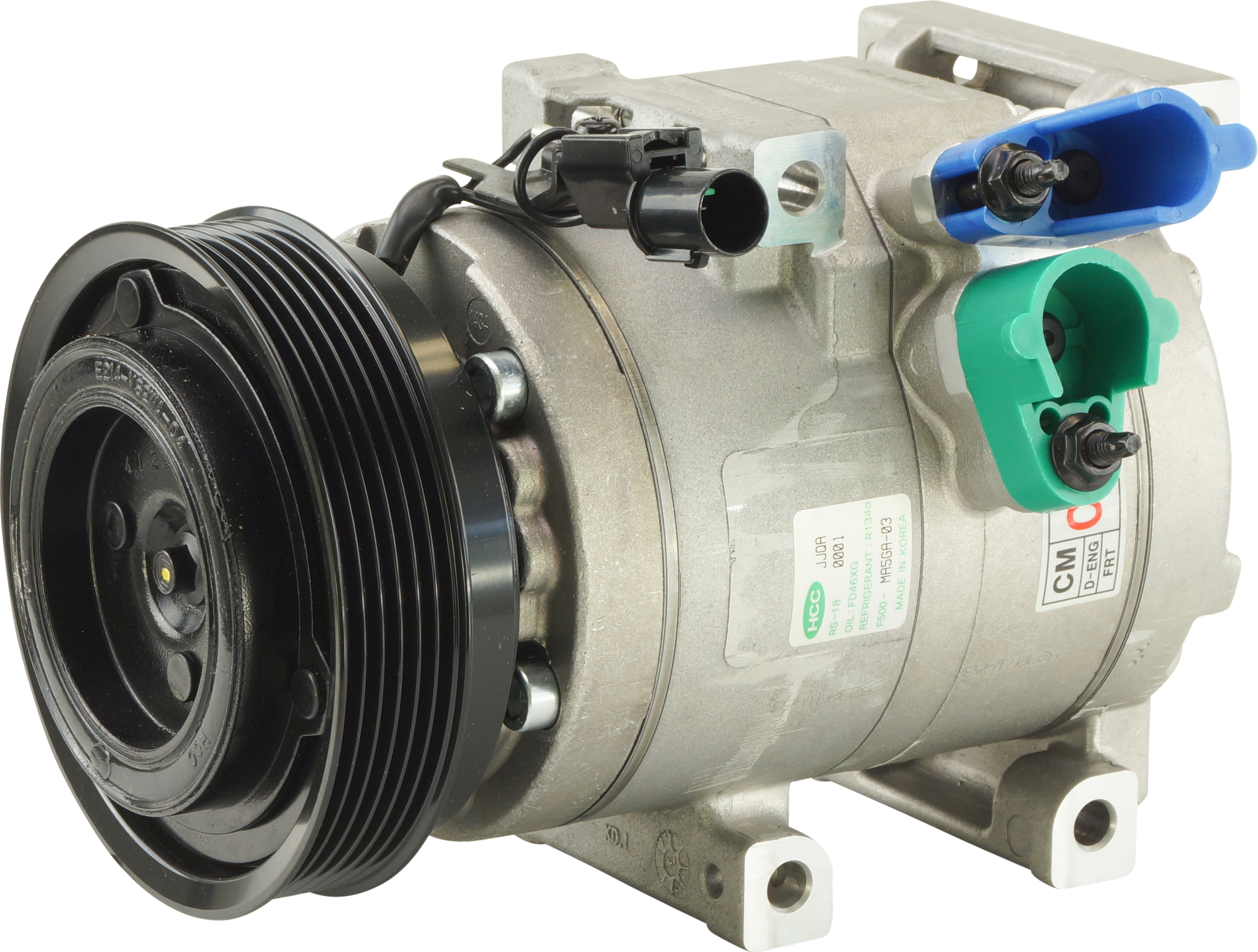 COMPRESSOR, HYUNDAI SANTA FE CM 4 CYL 2.2TD 06/09-08/12, HALLA, RS18, 6PV, 119MM