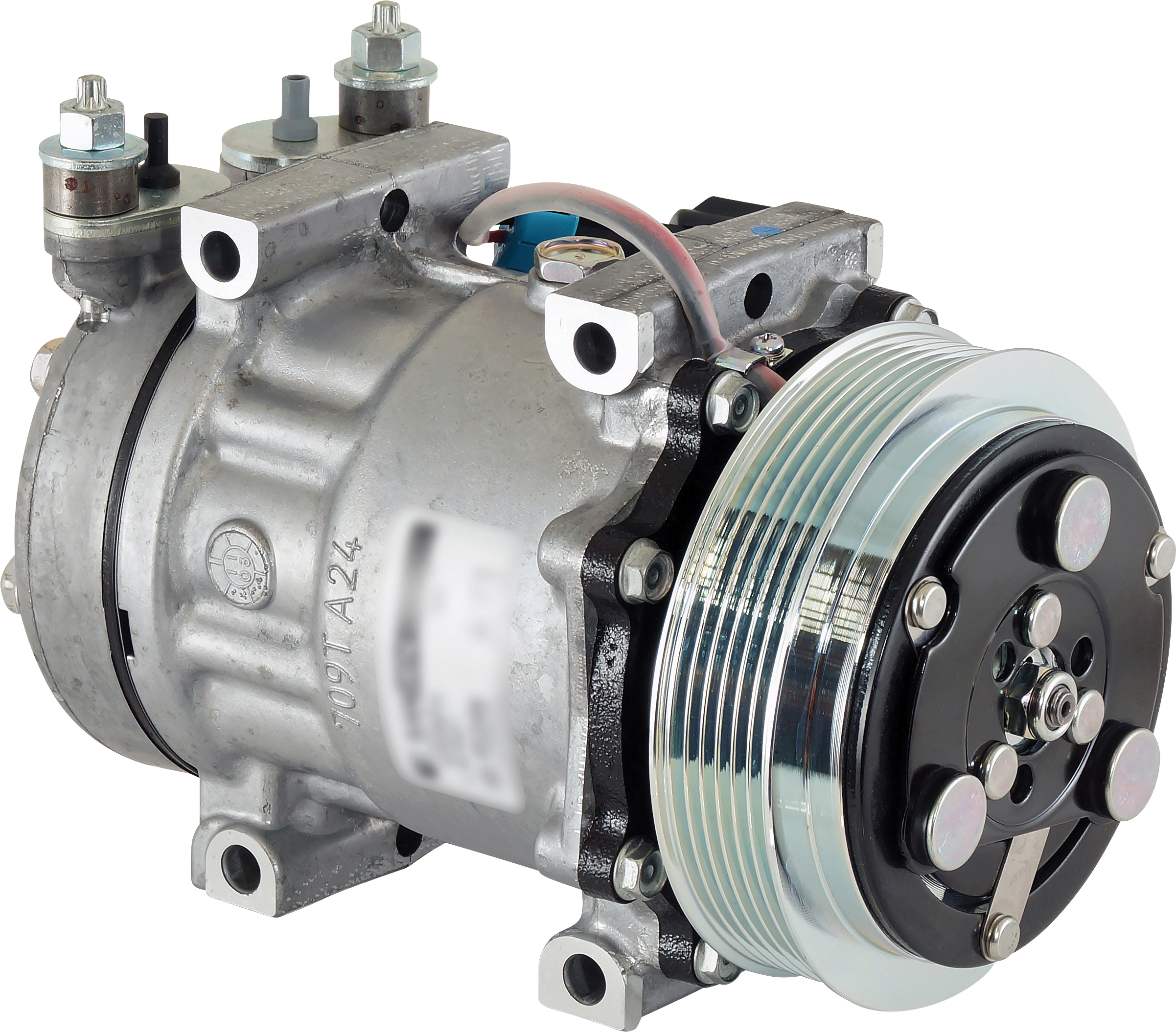 COMPRESSOR, INTERNATIONAL TRUCK, SANDEN, SD7H15, 12V, 6PV, 129MM, VERT PAD, GQ HEAD, DIRECT MOUNT