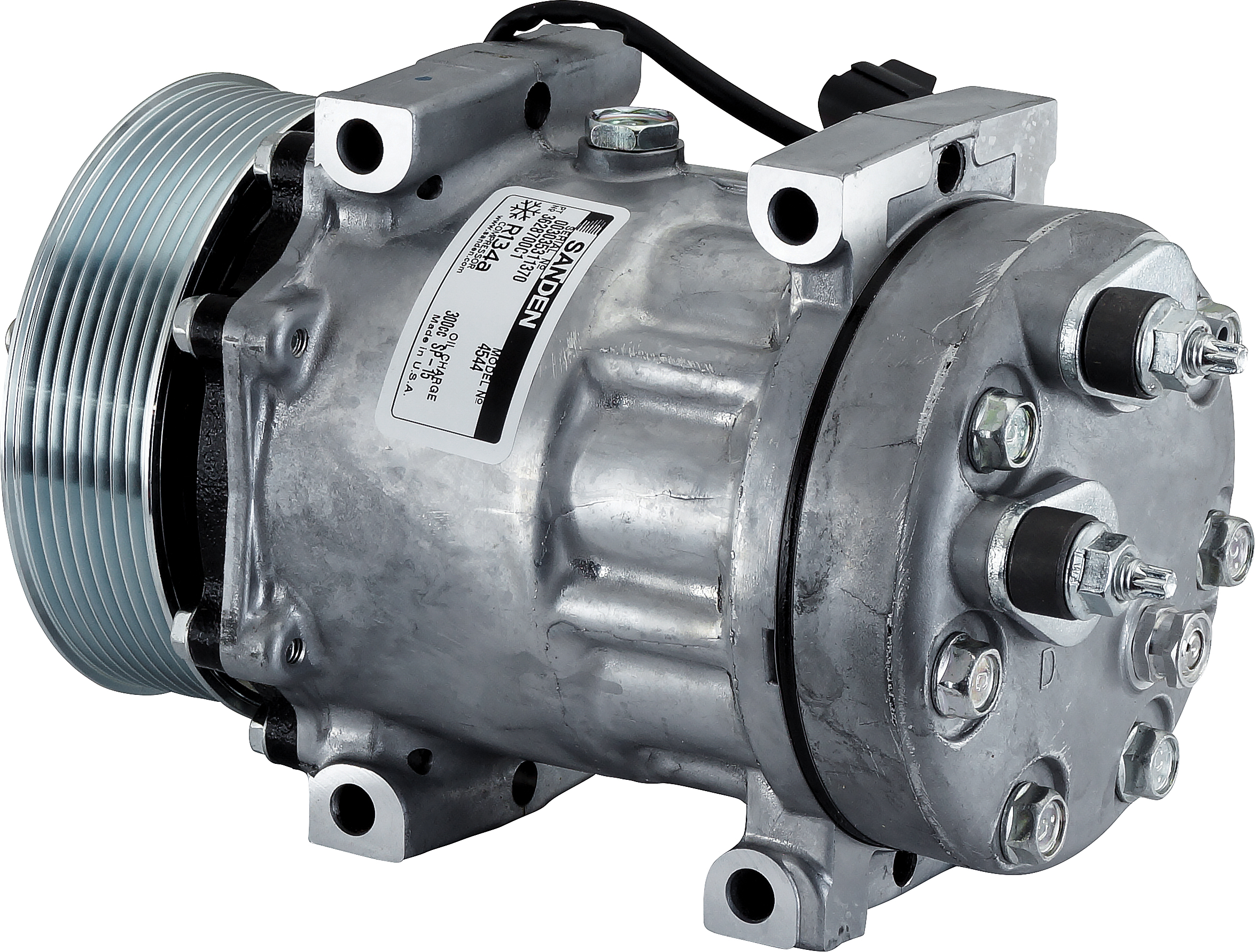 COMPRESSOR, INTERNATIONAL EAGLE, SANDEN, SD7H15, 12V, 8PV, 119MM, REAR PAD, WVA HEAD, DIRECT MOUNT