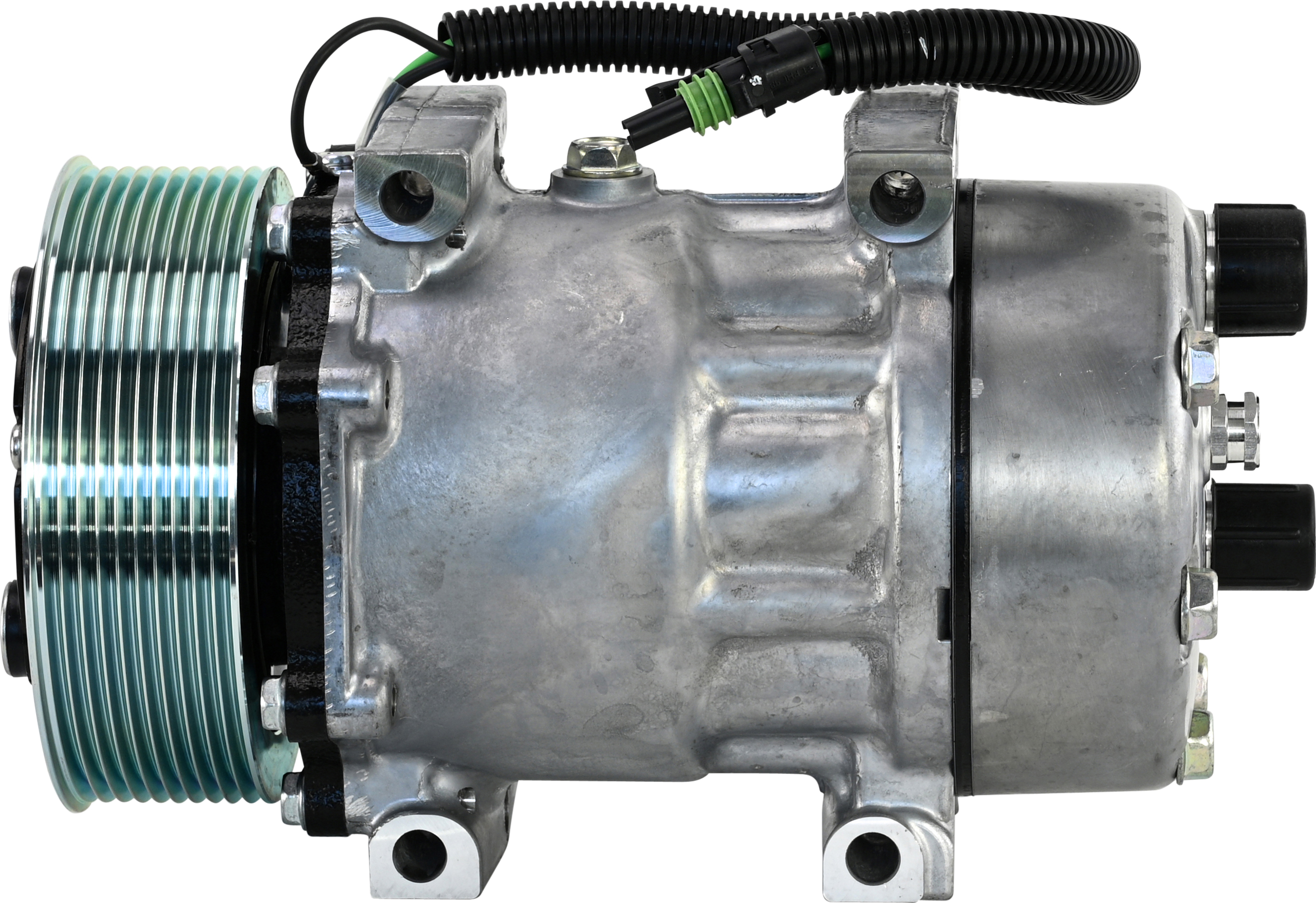COMPRESSOR, DENNIS EAGLE, SANDEN, SD7H15, 24V, 10PV, 125MM, REAR O-RING, DIRECT MOUNT