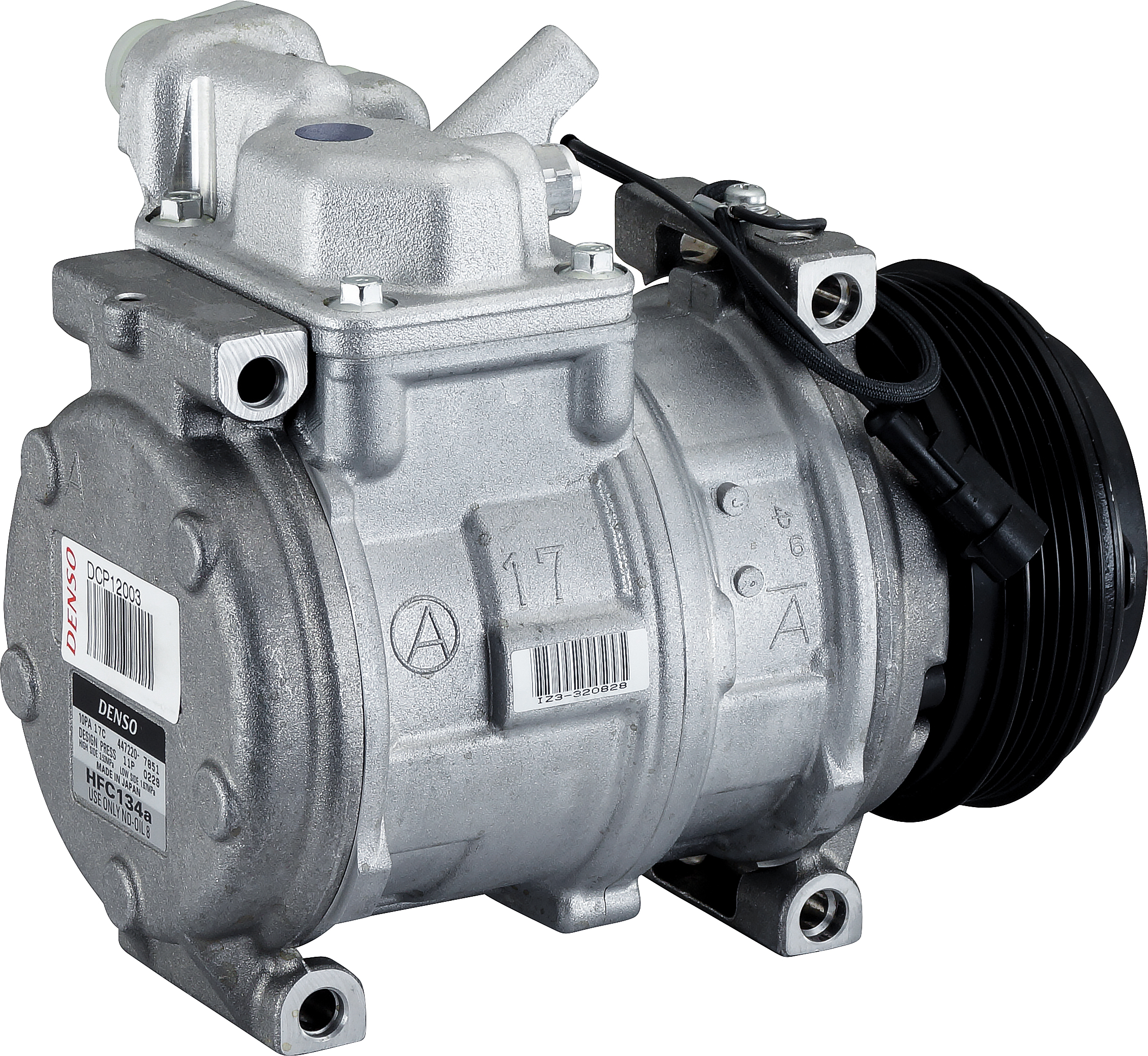 COMPRESSOR, IVECO DAILY 2.3L, 3.0L 2000-, DENSO, 10PA17C, 4PV