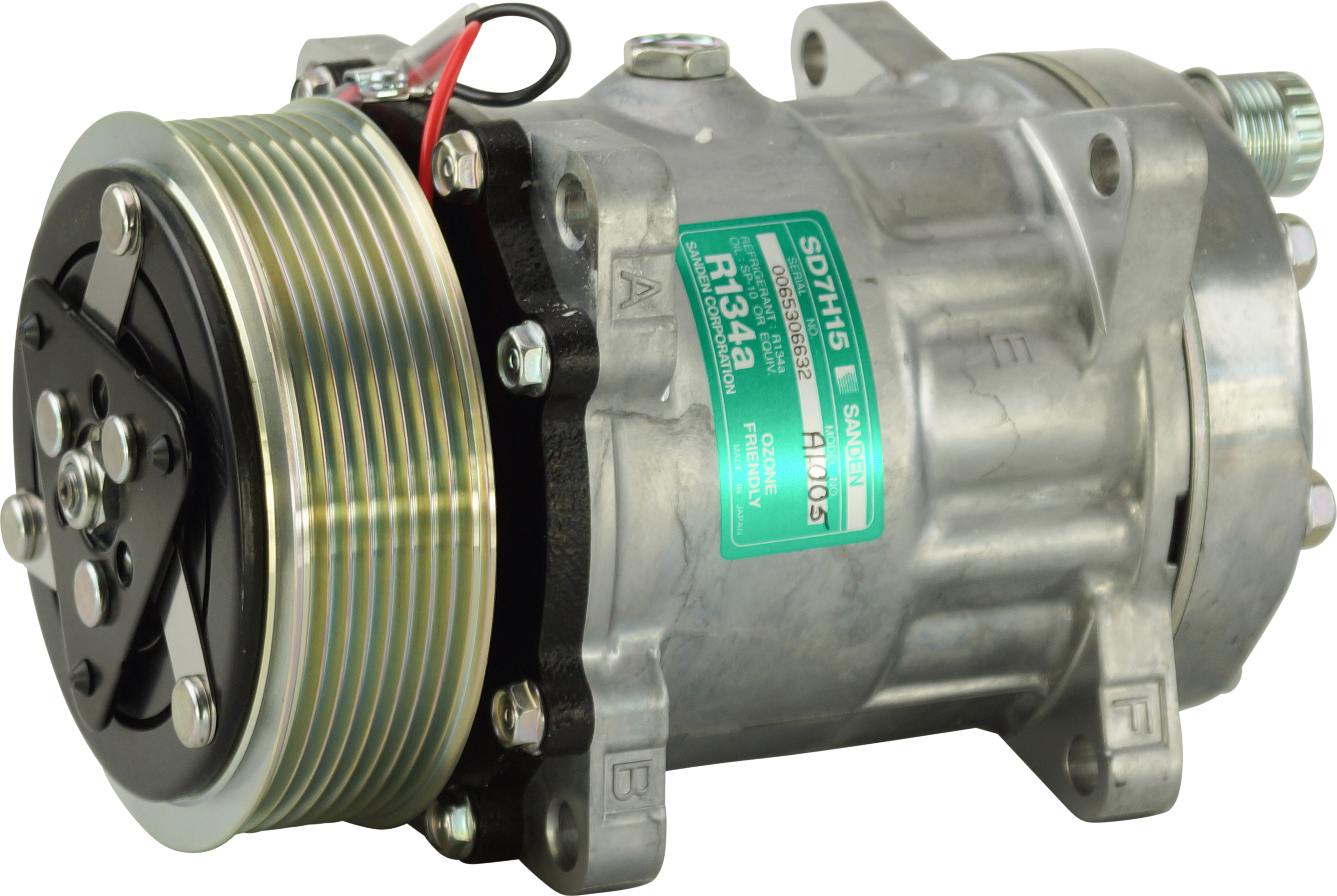 COMPRESSOR, IVECO DAILY 50 SERIES, 70 SERIES 03/12-, SANDEN A1005, SD7H15, 8PV, REAR O-RING