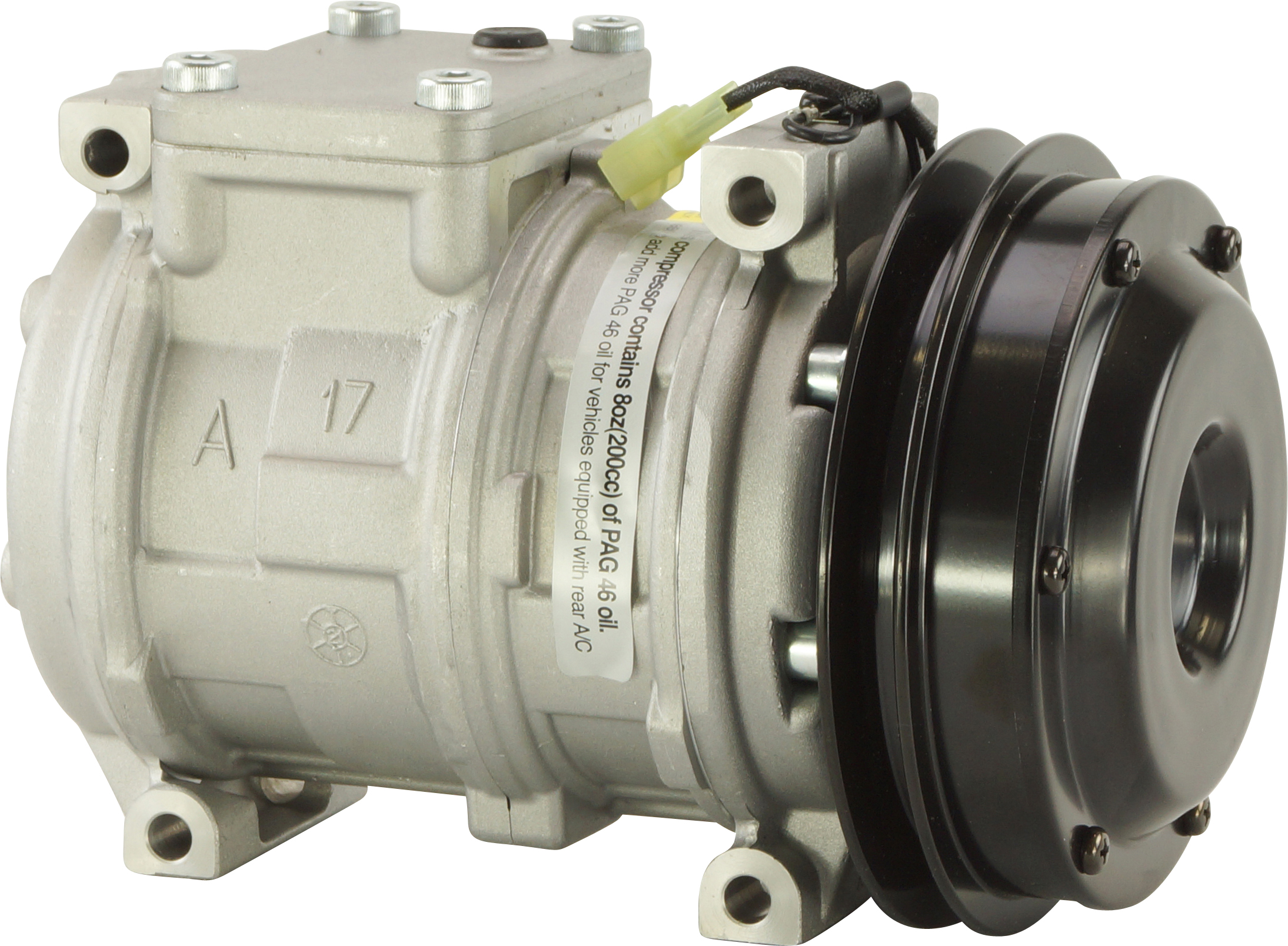 COMPRESSOR, JOHN DEERE, S-SERIES (REPL DENSO), 10PA17C, 12V, 1A, 146MM, R134A, WITH DUST COVER