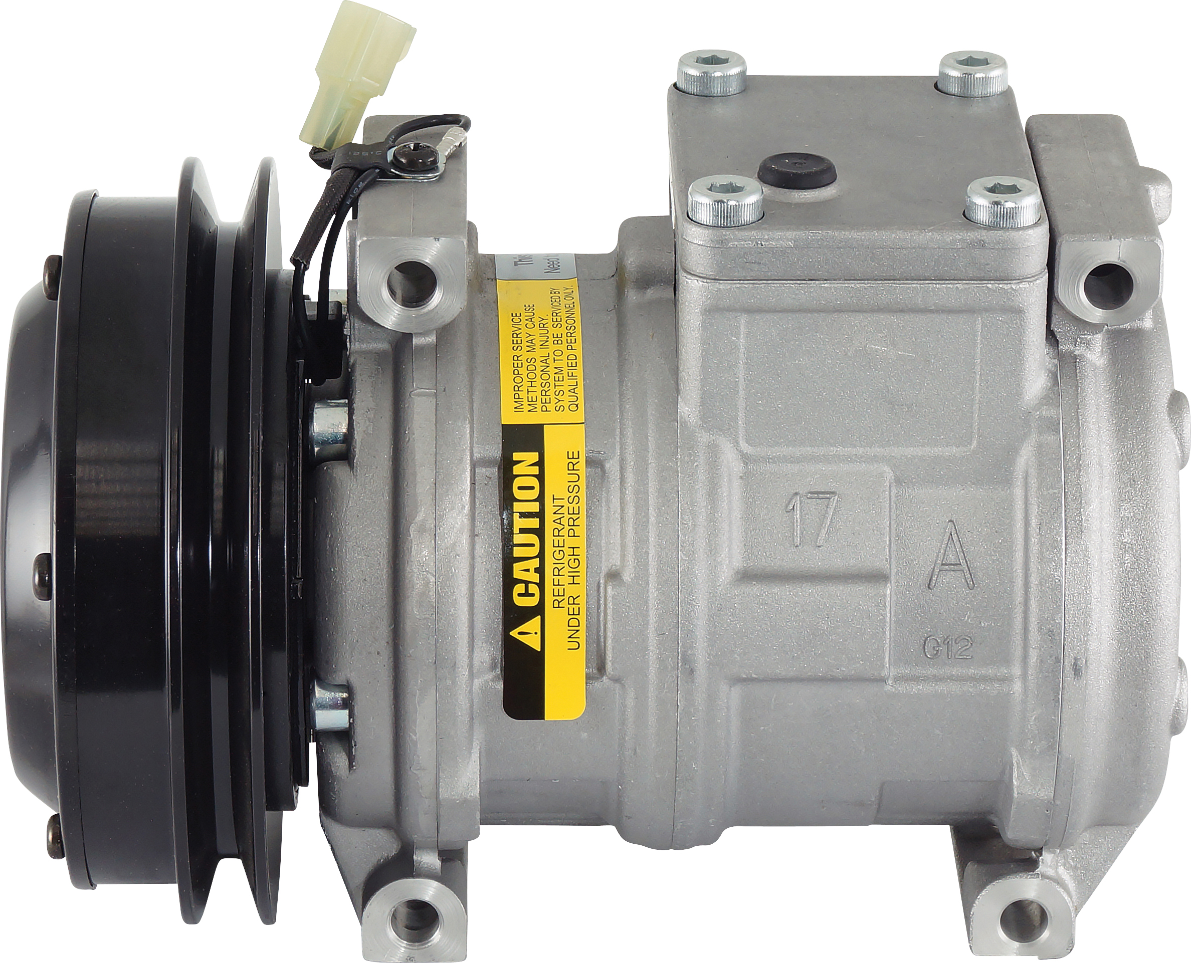COMPRESSOR, JOHN DEERE, DENSO, 10PA17C, 12V, 1A, 146MM, R134A, WITH DUST COVER