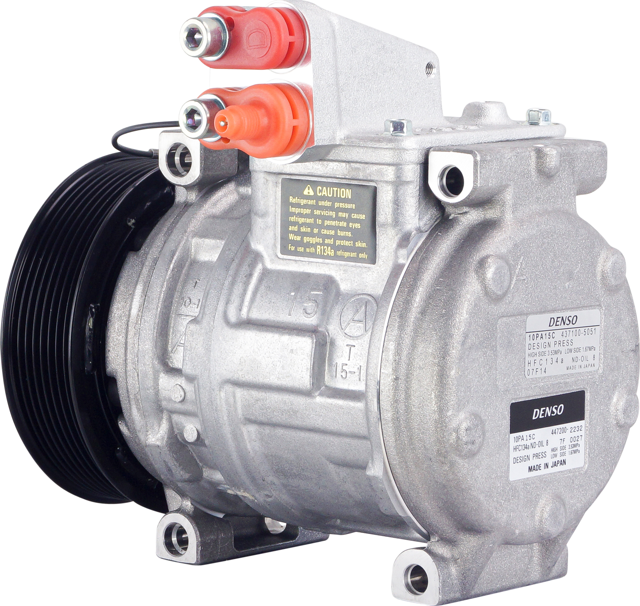 COMPRESSOR, JOHN DEERE, DENSO, 10PA15C, 12V, 8PV, 447200-0092