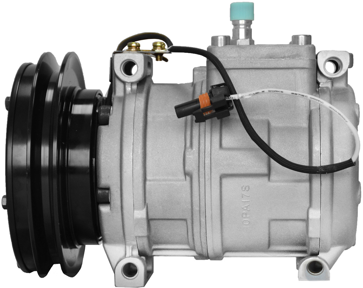 COMPRESSOR, JOHN DEERE, DENSO, 10PA17C, 12V, 6PV, 125MM, R134A, WITH DUST COVER