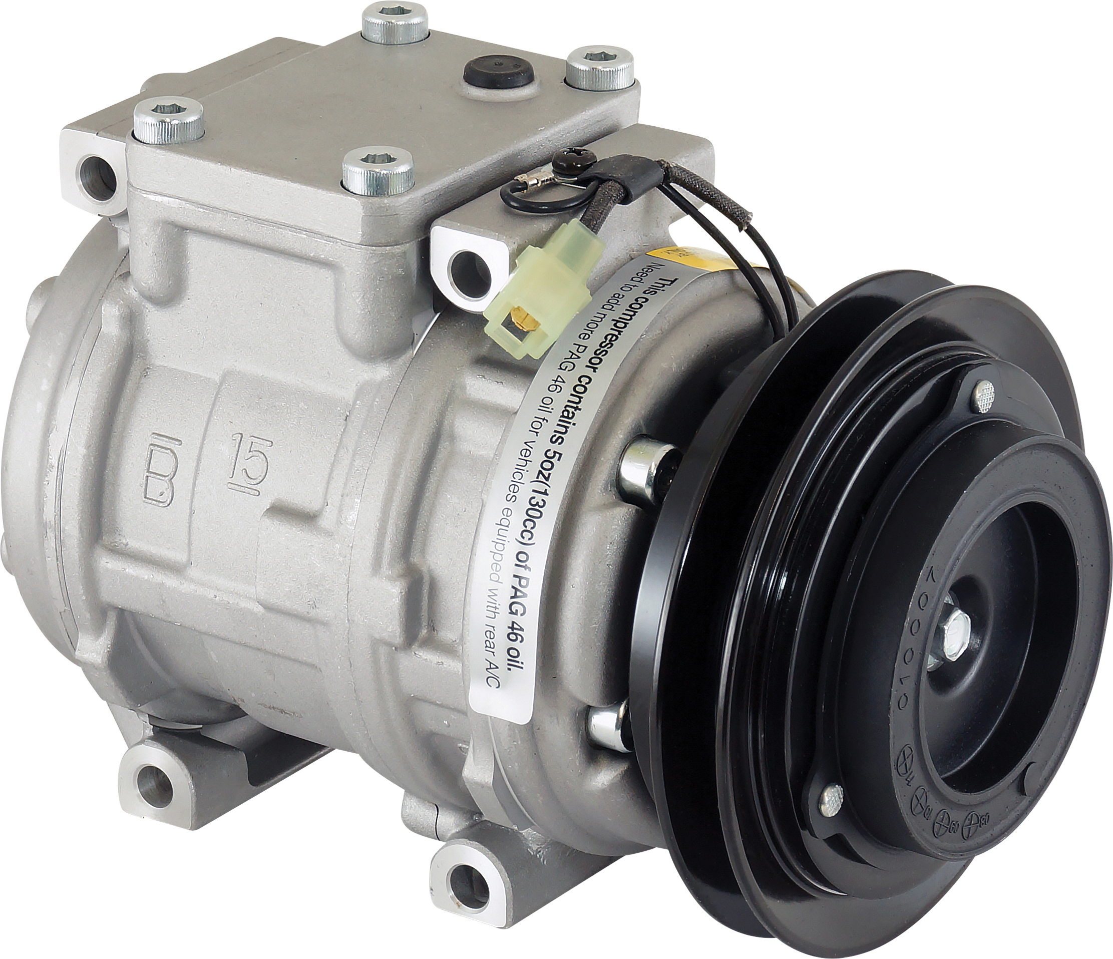 COMPRESSOR, KUBOTA M7580, EXCAVATOR, DENSO, 10PA15C, 12V