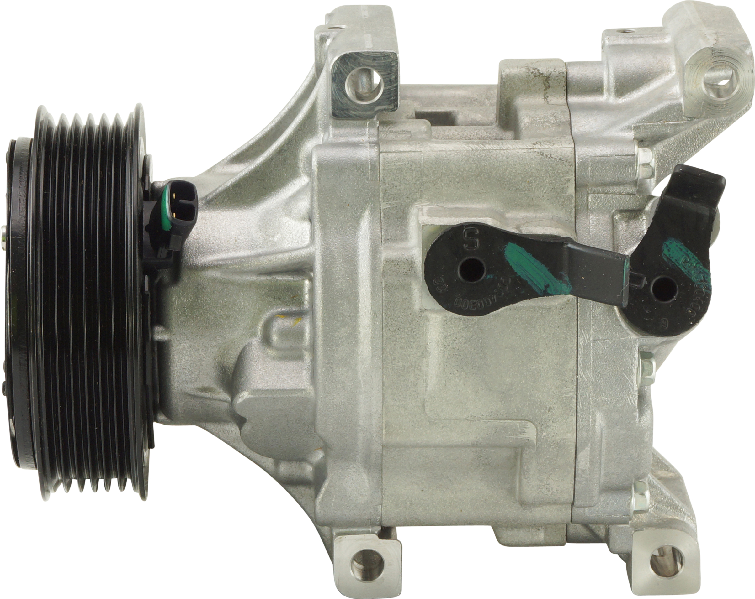 COMPRESSOR, JOHN DEERE TRACTOR, S-SERIES (REPL DENSO), SCSA06C, 12V, 6PV, 104MM, PAD, DIRECT MOUNT