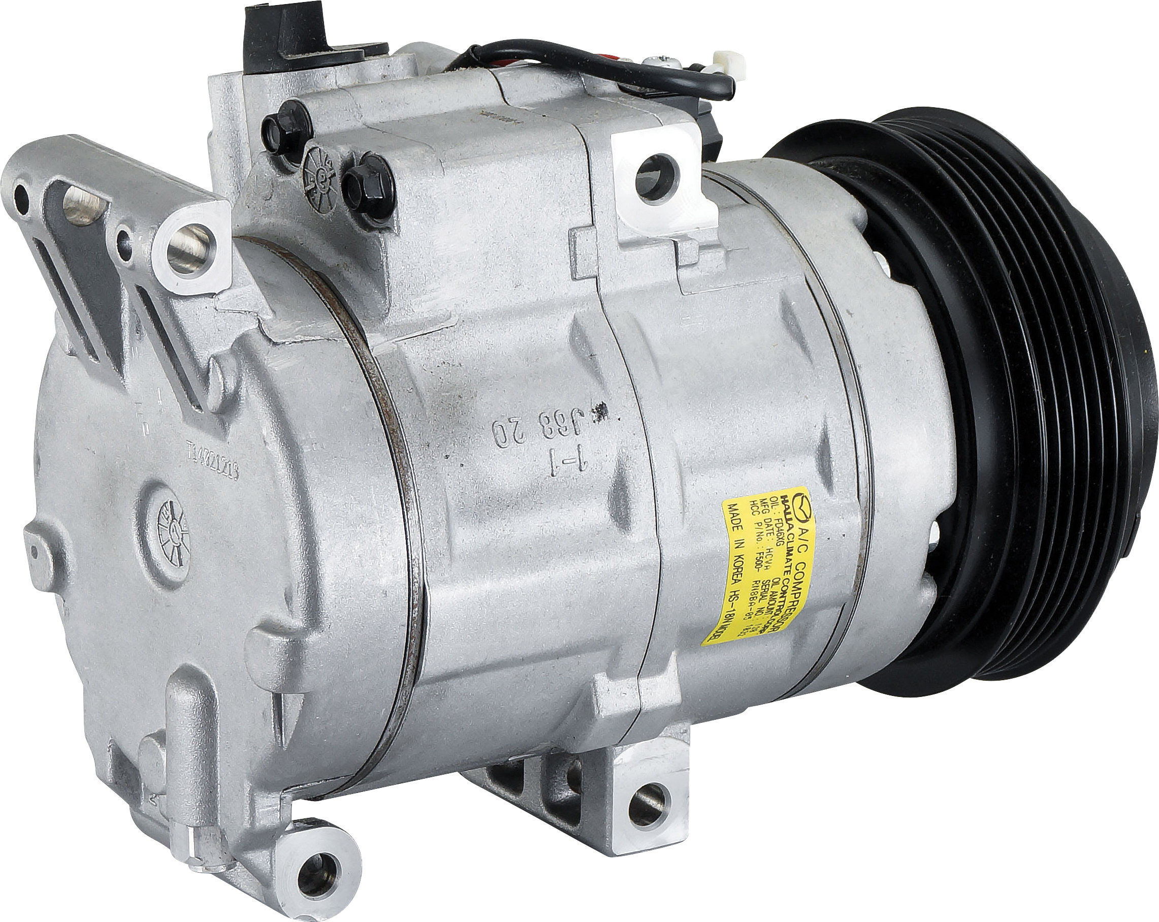 COMPRESSOR, MAZDA 3 BL 4 CYL 2.0I 06/09-08/13, HALLA, HS18N, 5PV, 118MM