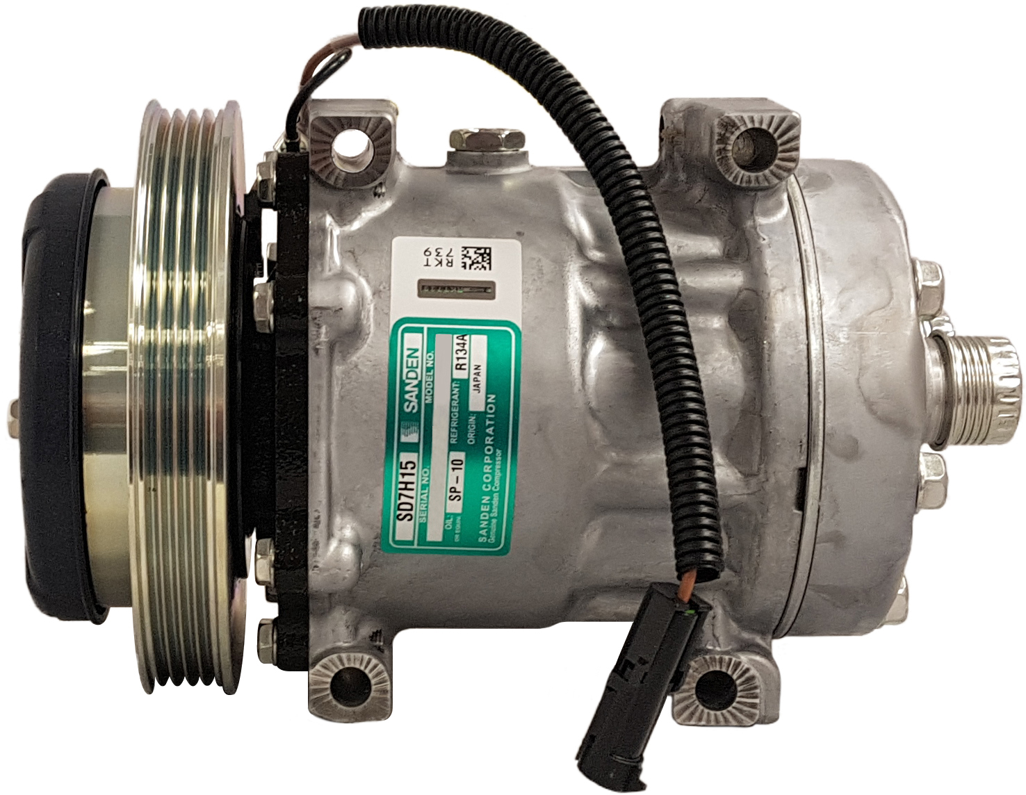 COMPRESSOR, MCCORMICK TRACTOR, SANDEN, SD7H15, 4PV, 145MM, DIRECT MOUNT, 710145A1