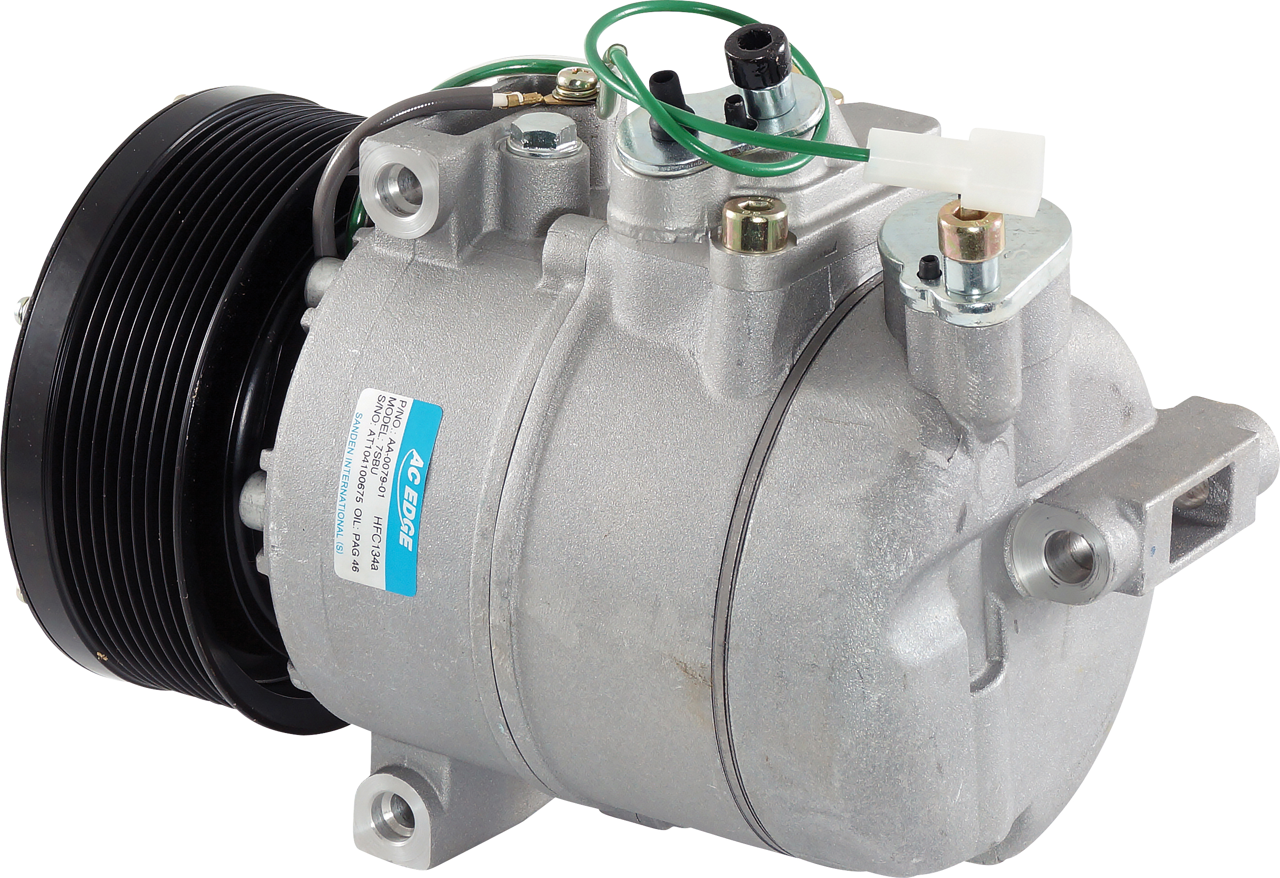 COMPRESSOR, MERCEDES ACTROS, DENSO, 7SBU16C, 24V, 9PV, 126MM, A0002343111