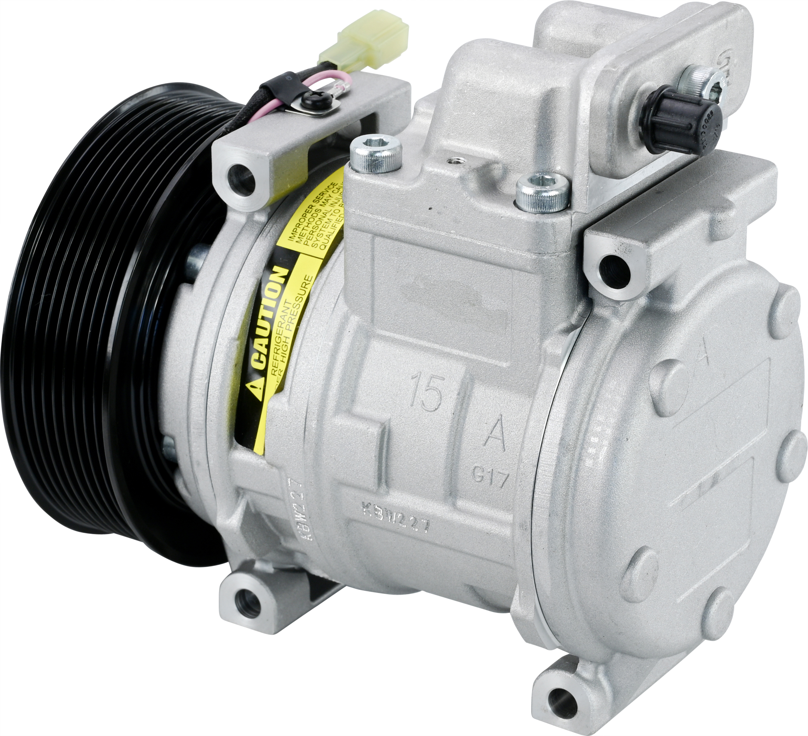 COMPRESSOR, MERCEDES ACTROS, S-SERIES (REPL DENSO), 10PA15C, 24V, 8PV, 130MM