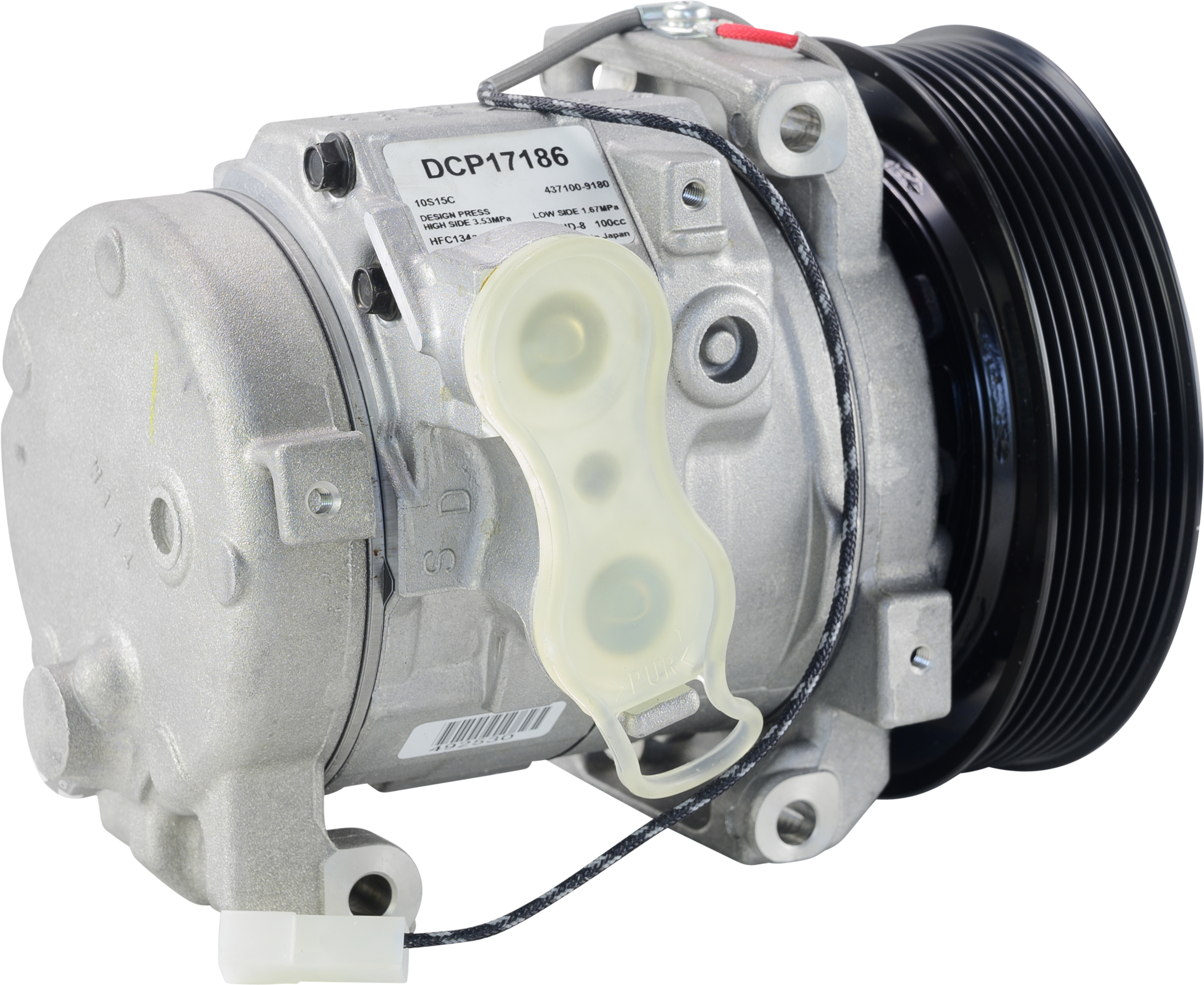 COMPRESSOR, MERCEDES ACTROS, III MP4 2011-ON, DENSO, 24V, 10S15C, 8PV 145MM