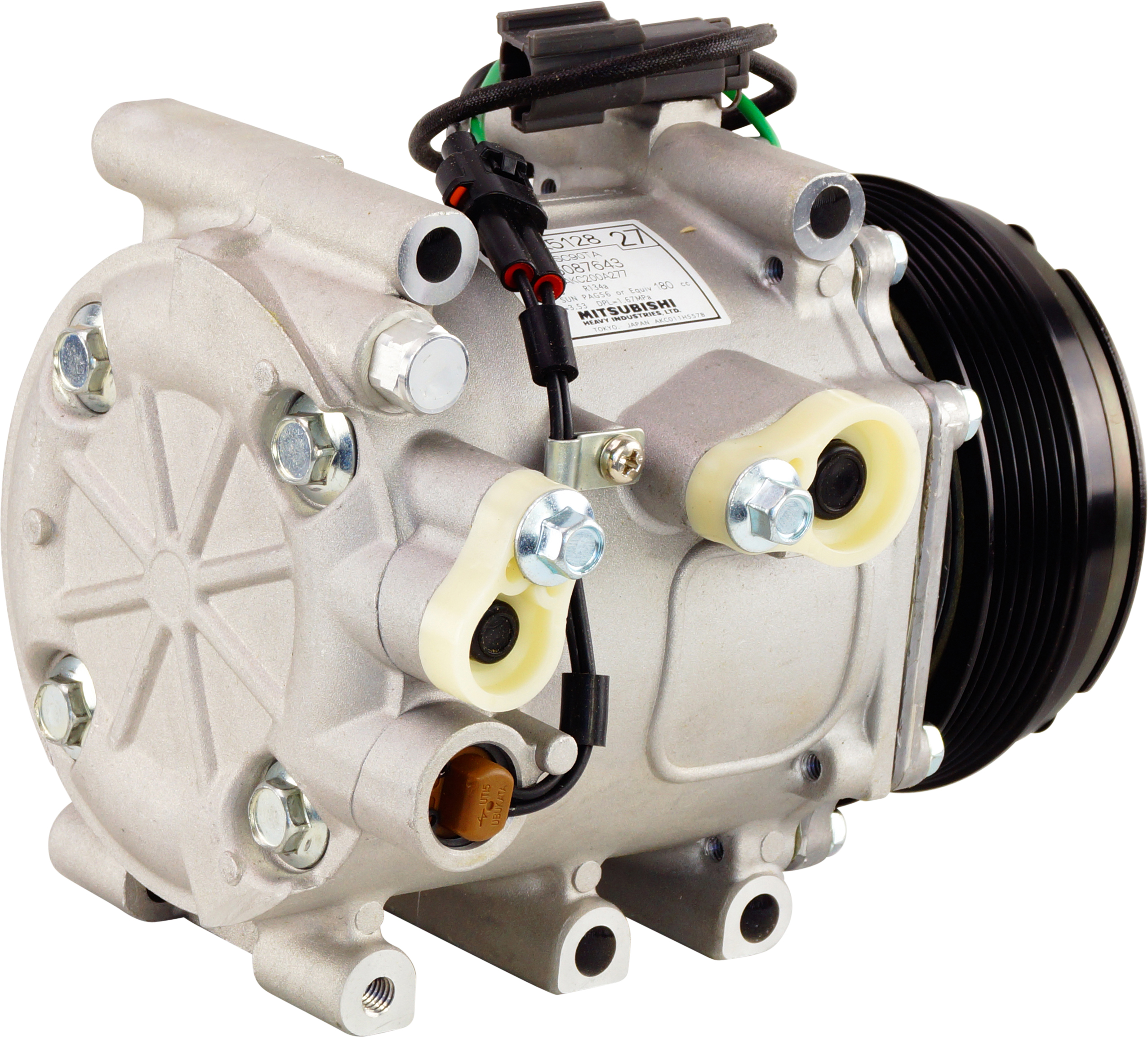 COMPRESSOR, MITSUBISHI CANTER, S-SERIES (REPL MITSUBISHI), MSC90TA, 24V, 6PV, 117MM