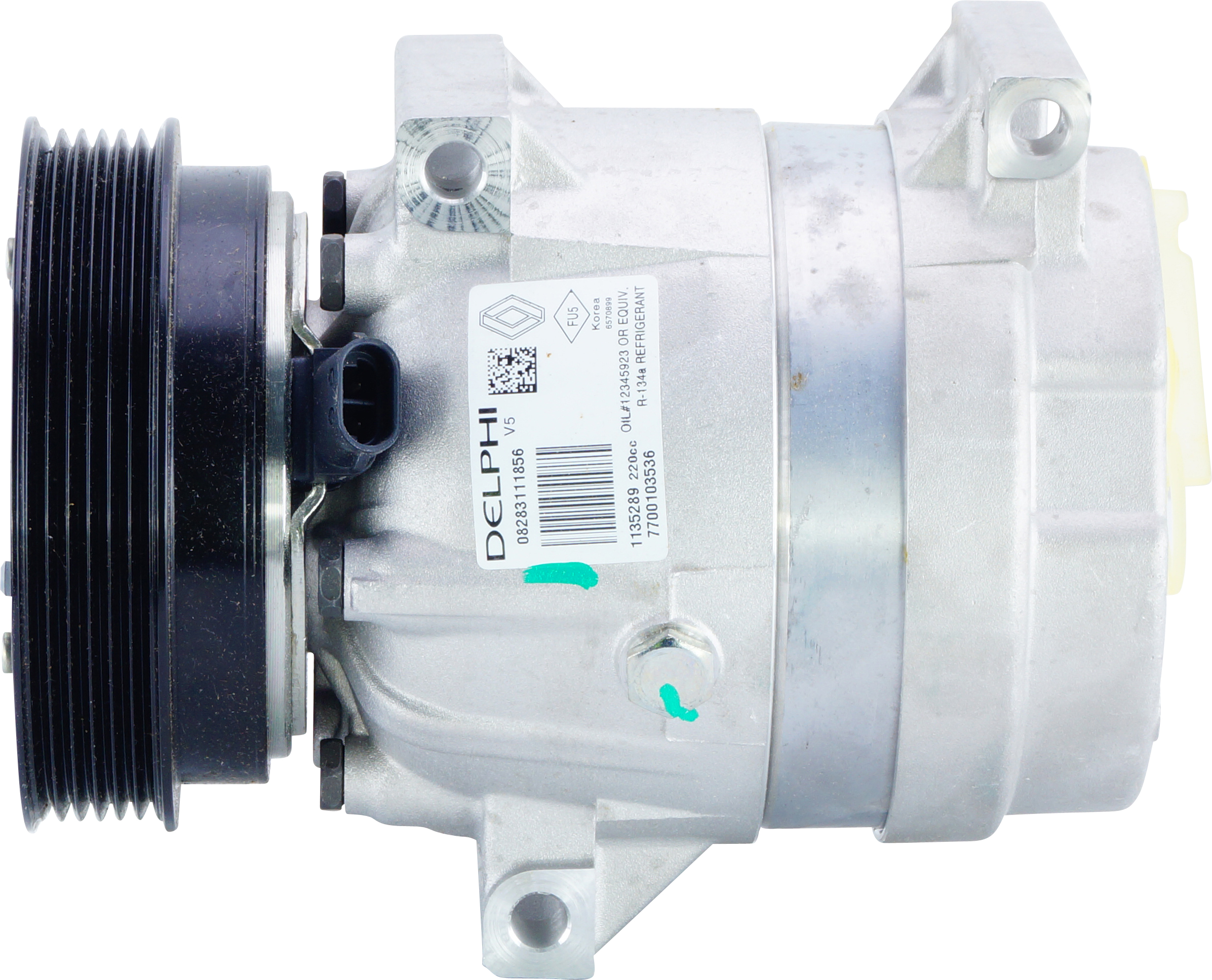 COMPRESSOR, RENAULT MEGANE 4 CYL 1.6I 05/01-12/03, DELPHI, V5, 6PV, 130MM, 1135289