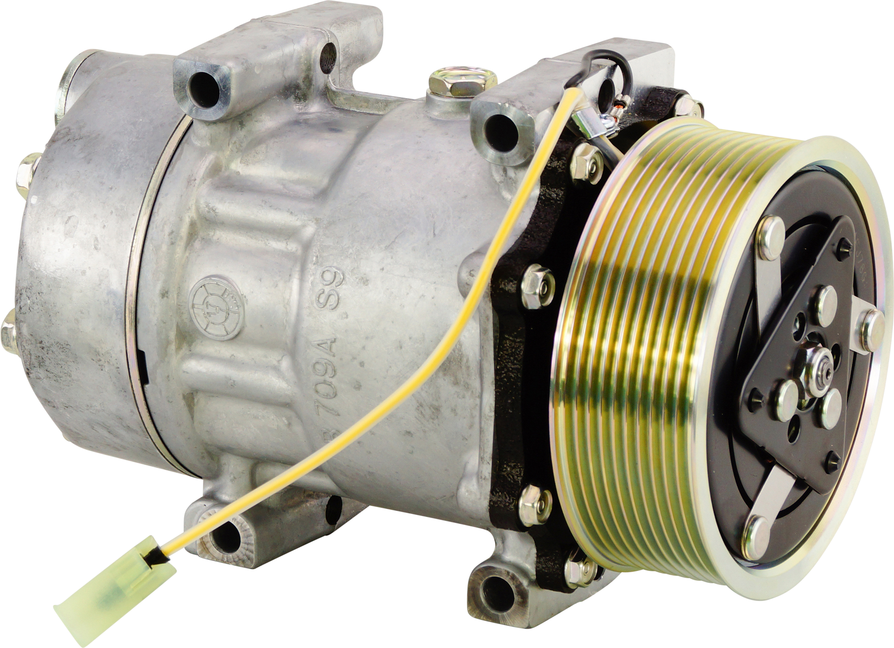 COMPRESSOR, RENAULT TRUCK, VOLVO TRUCK, SANDEN, SD7H15, 24V, 10PV, 120MM