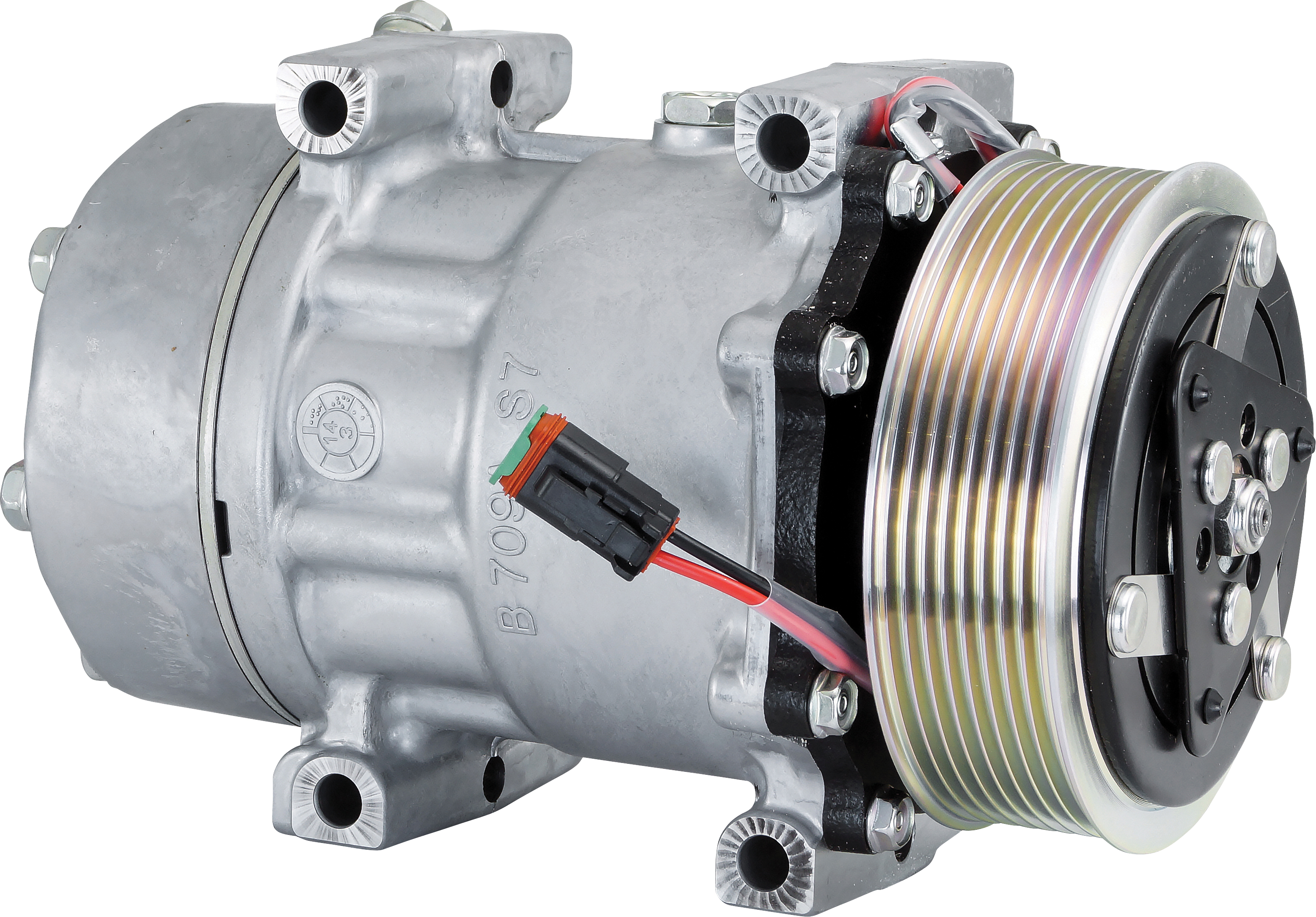 COMPRESSOR, SCANIA TRUCK, SANDEN, SD7H15, 8PV, REAR PAD