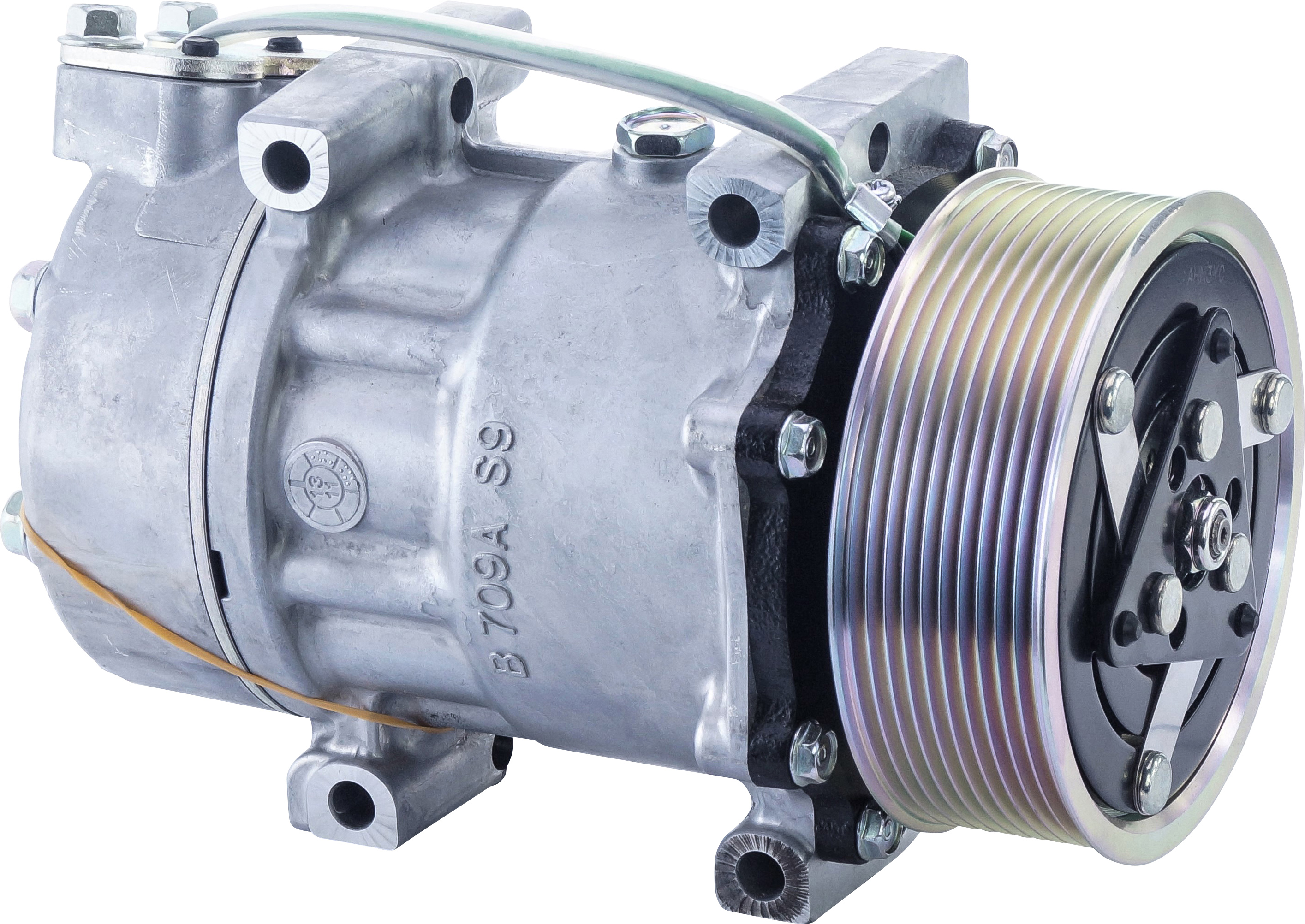 COMPRESSOR, SCANIA R-SERIES 01/11-, SANDEN, SD7H15, 24V, 10PV, 120MM, PAD, DIRECT MOUNT