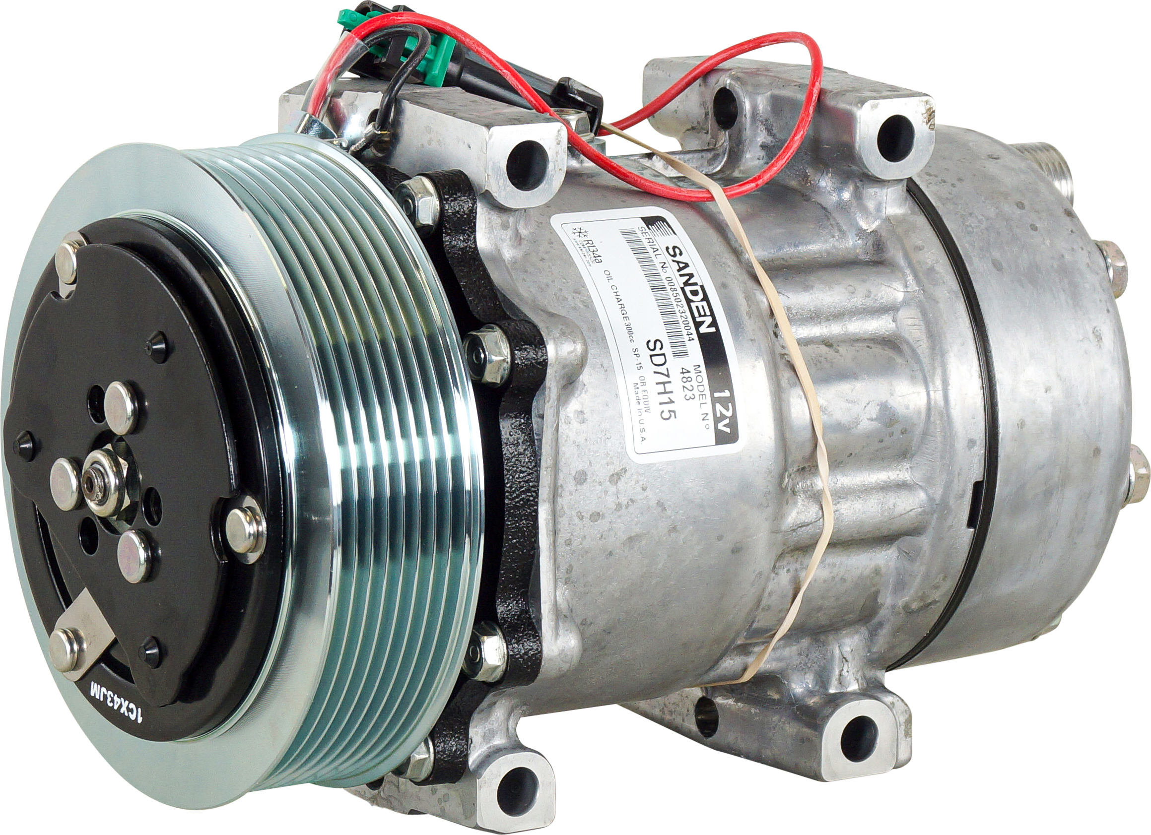 COMPRESSOR, DYNAPAC, SANDEN, SD7H15, 8PV, 12V, 130MM, HORZ O-RING HEAD