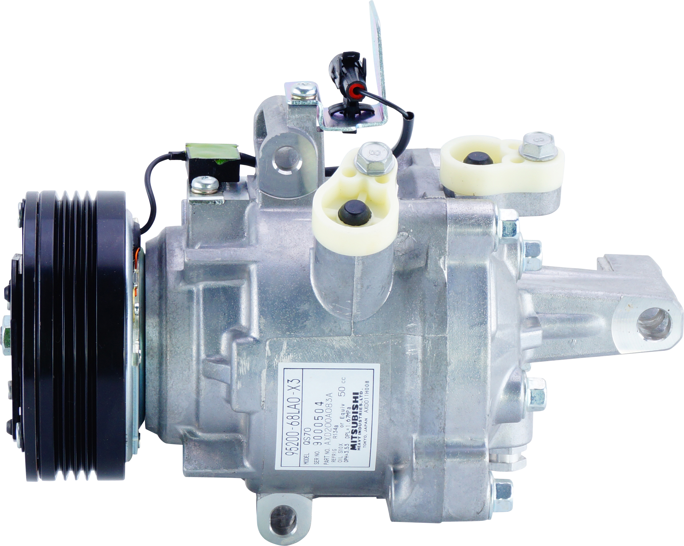 COMPRESSOR, SUZUKI SWIFT FZ 4 CYL 1.4I, 1.6I 03/11-, MITSUBISHI, QS70, 4PV, 95MM