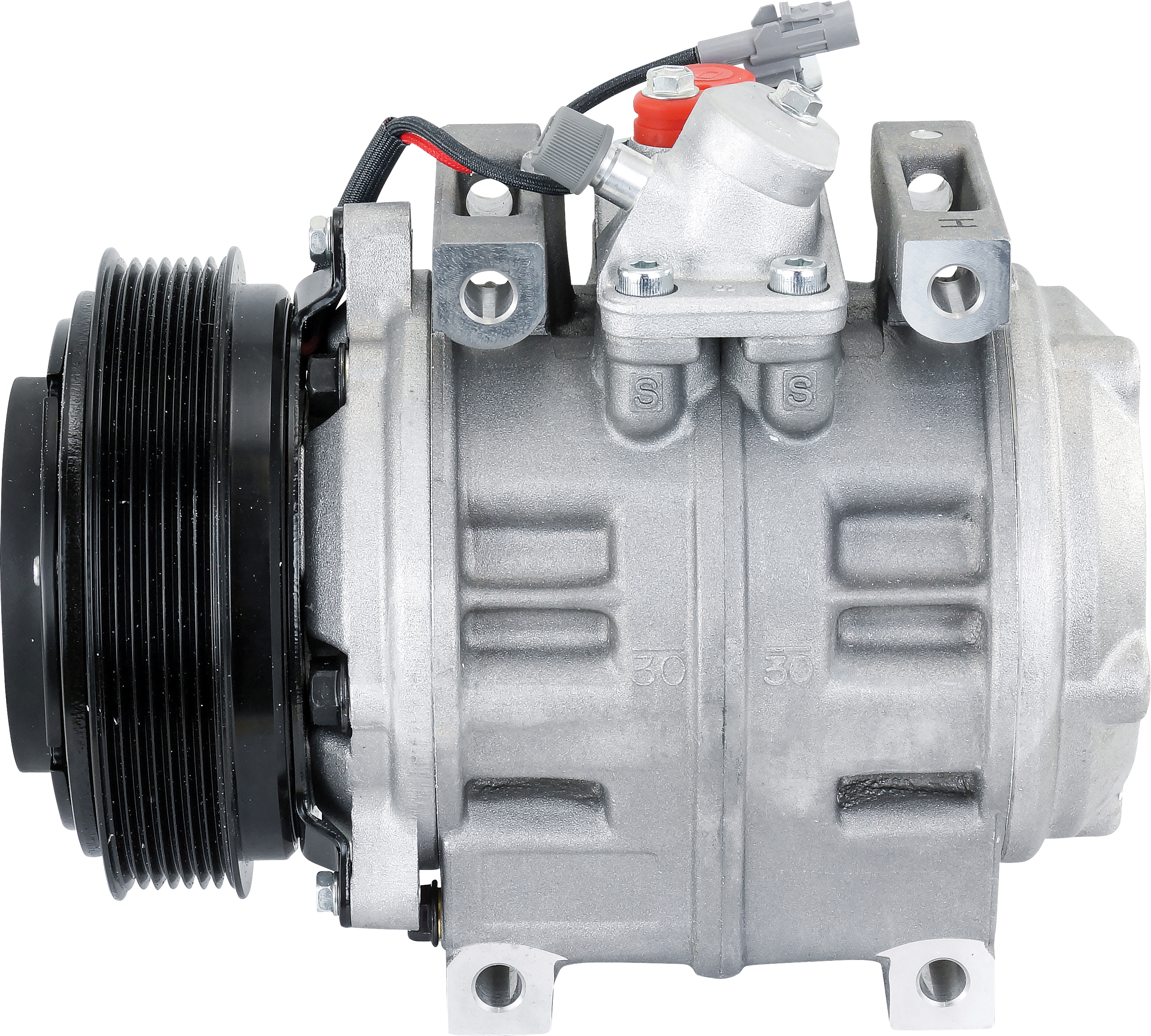 COMPRESSOR, TOYOTA COASTER HZB50, DENSO, 10P30C, 24V, 7PV, R134A