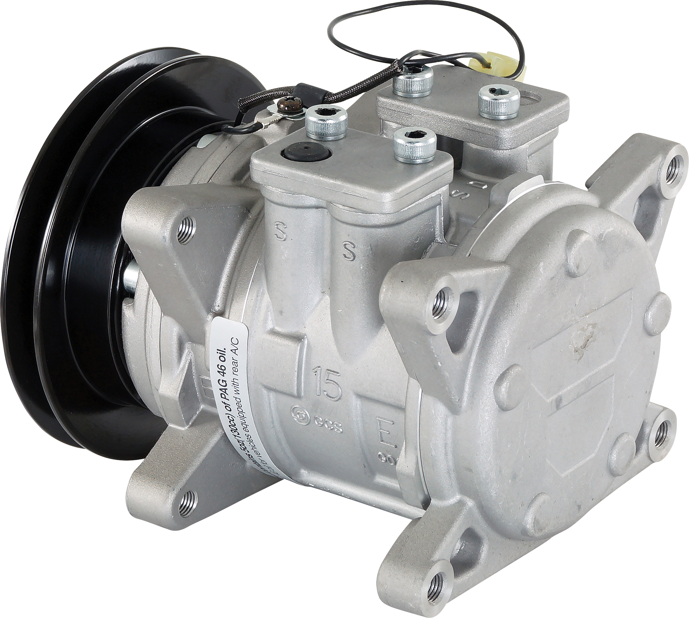 COMPRESSOR, TOYOTA LANDCRUISER HJ60, FJ60 6 CYL 2H 4.2D 01/80-08/84, DENSO, 6P148A, 143MM