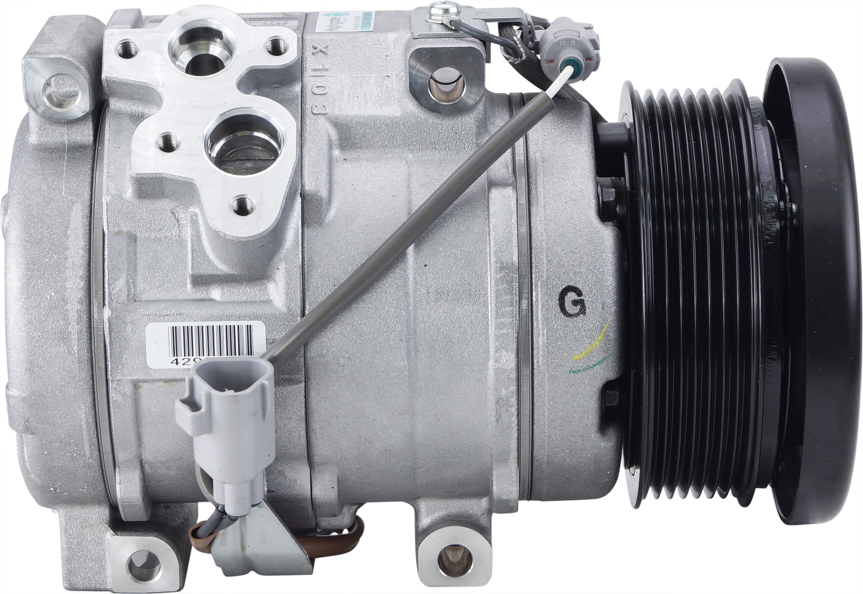 COMPRESSOR, TOYOTA PRADO KDJ150R T/DIELSEL 2009-, DENSO, 10S17C, DUAL AC SYSTEM