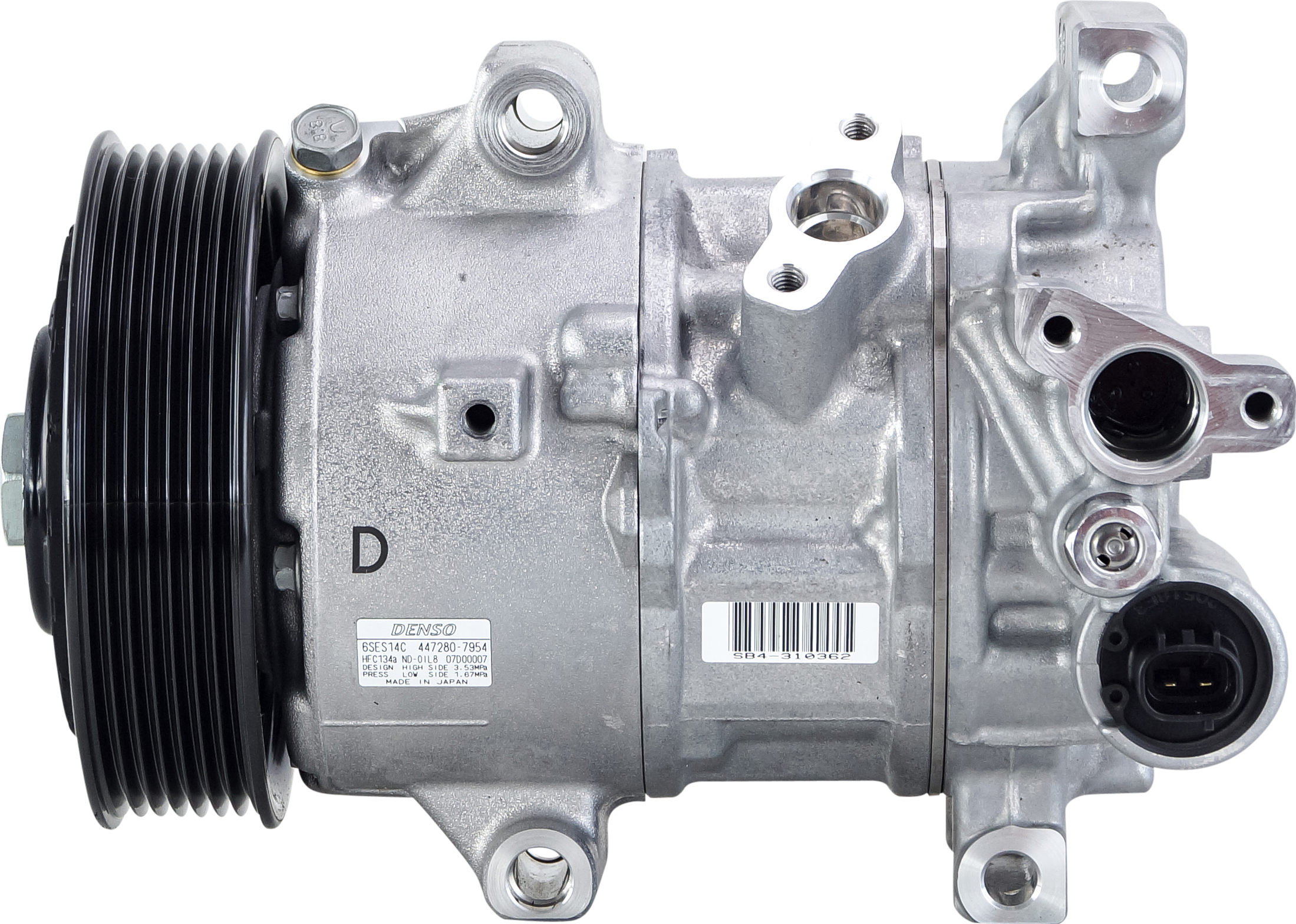 COMPRESSOR, TOYOTA RAV-4 ALA49R 2.2TD 11/13-, DENSO, 6SES14C, 7PV, 120MM