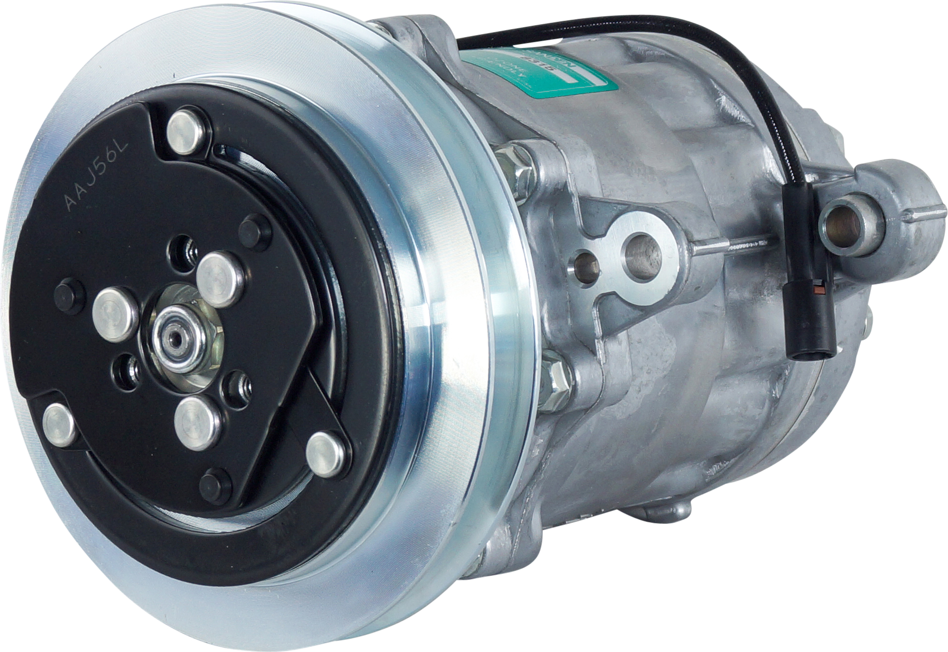 COMPRESSOR, YANMAR EXCAVATOR, VI055-6B, SANDEN, SD7B08, 12V, 1GA, R/H PORTS