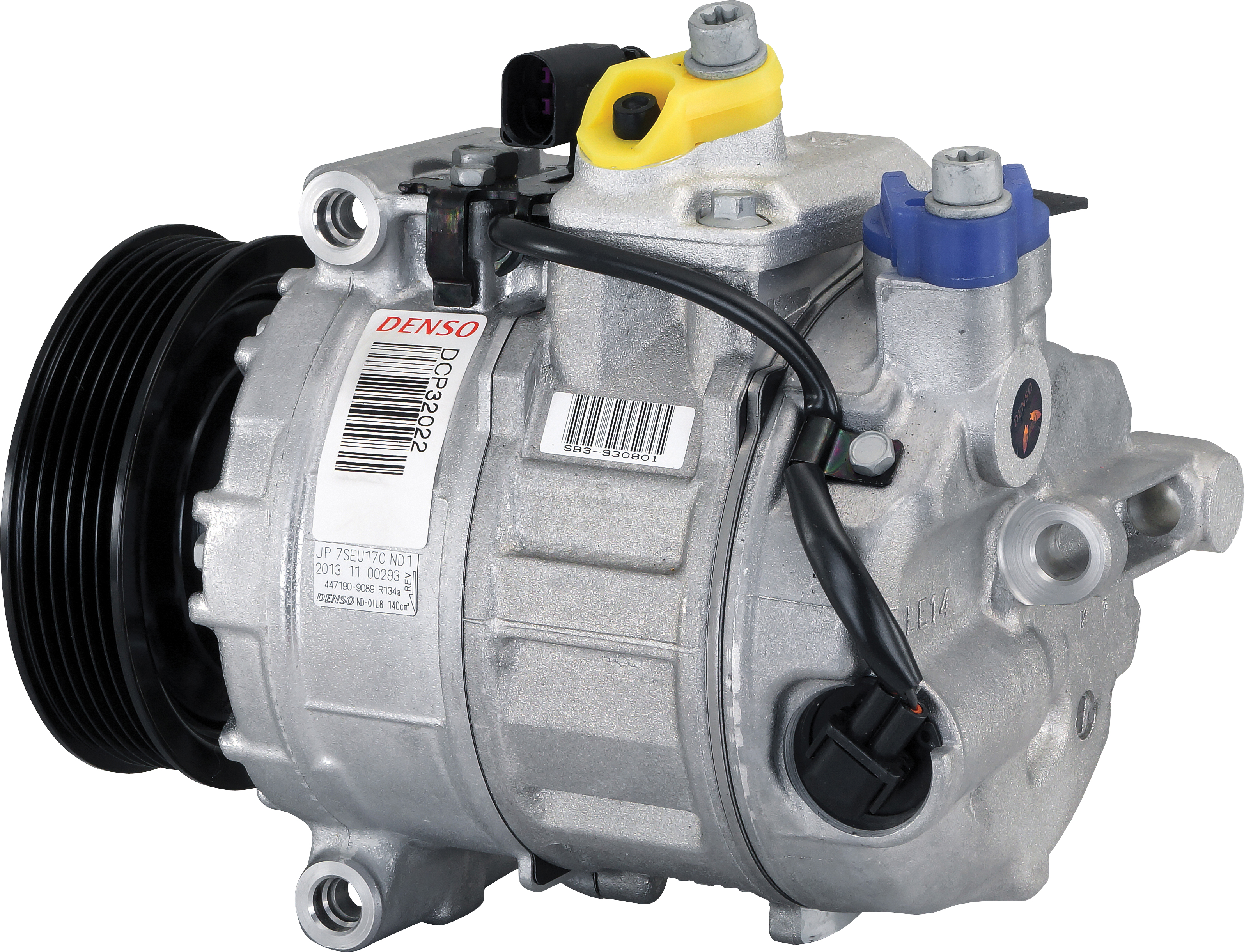 COMPRESSOR, VOLKSWAGEN TOUAREG V6 TDI, DENSO, 7SEU17C, 6PV, 110MM