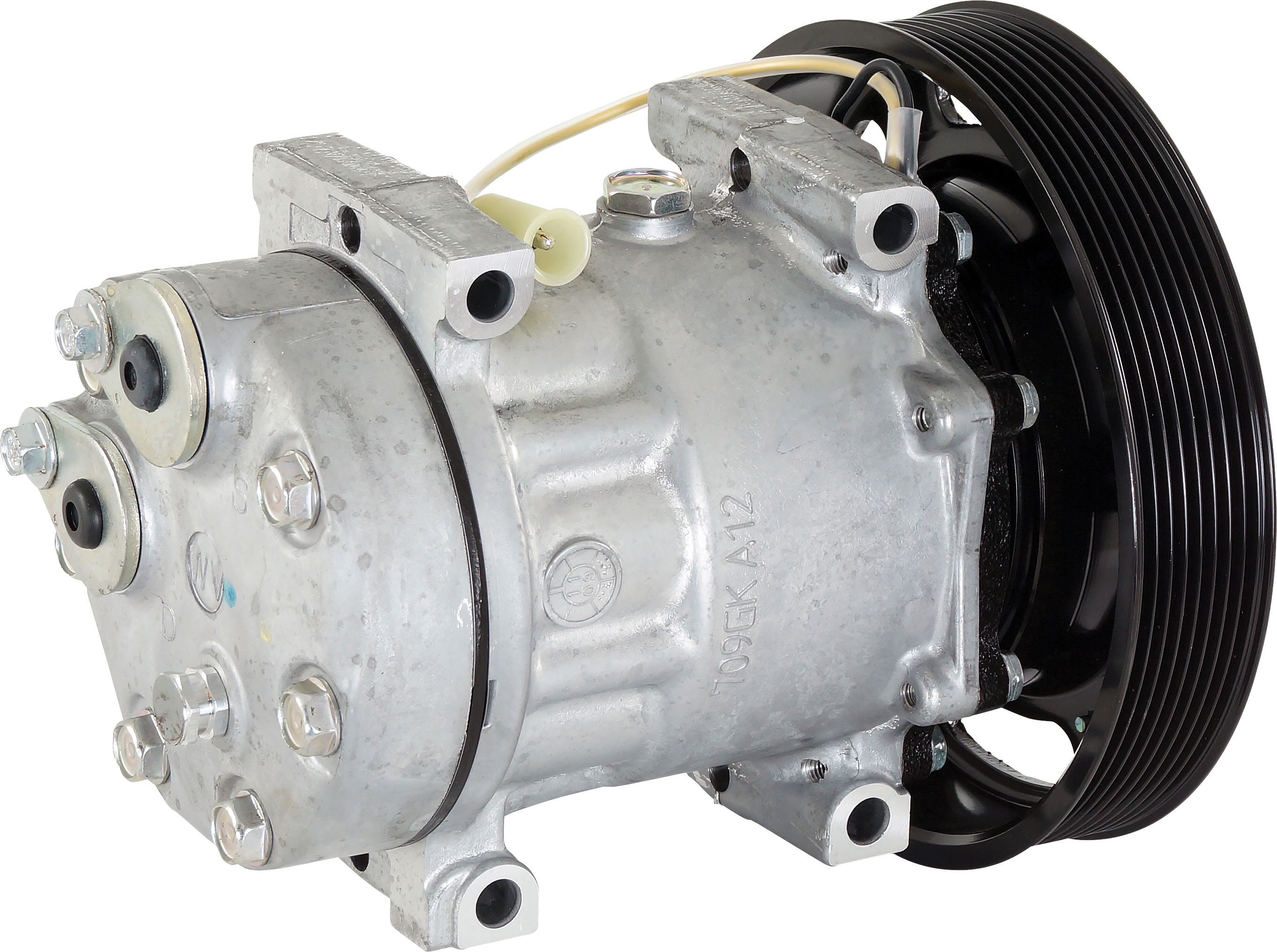 COMPRESSOR, VOLVO FH TRUCK, SANDEN, SD7H15, 24V, 8PV, 180MM, DIRECT MOUNT, REAR PAD, WV HEAD