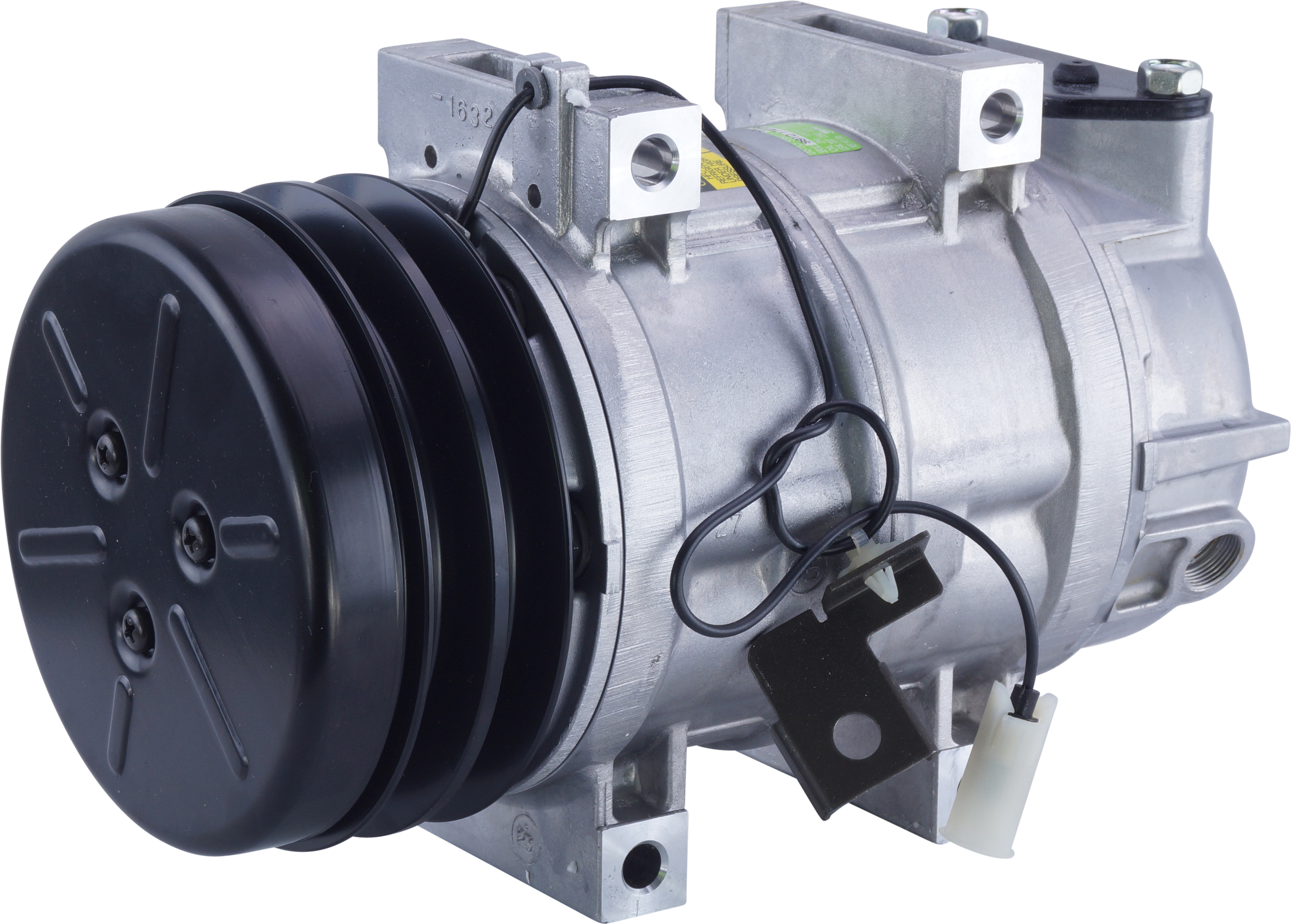 COMPRESSOR, VOLVO LOADER, ZEXEL, 24V, 2A, VERT PAD, DIRECT MOUNT