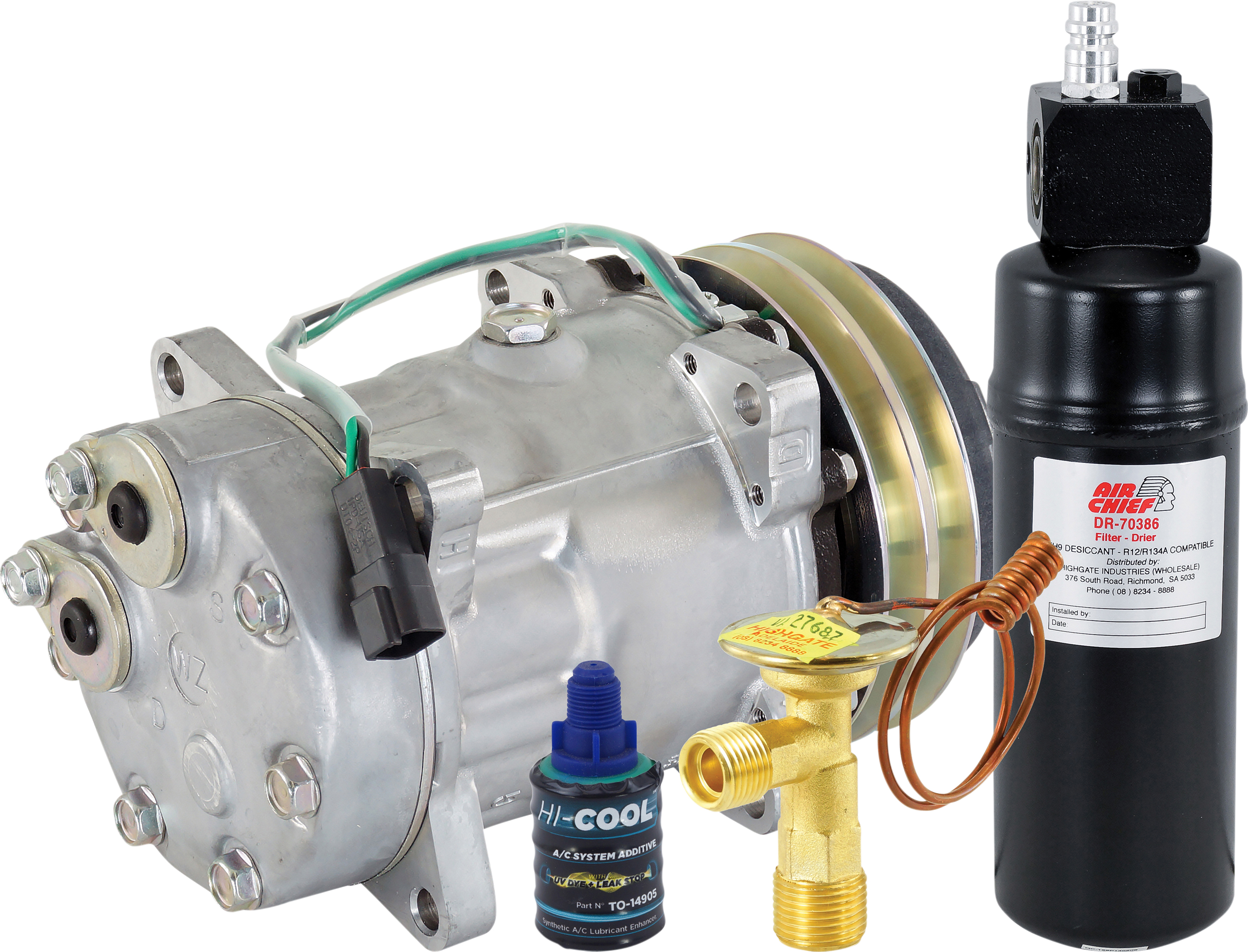 COMPRESSOR KIT, VOLVO CONSTRUCTION, LOADER L70D-L220D, L50E-L120E, L45F-L120F