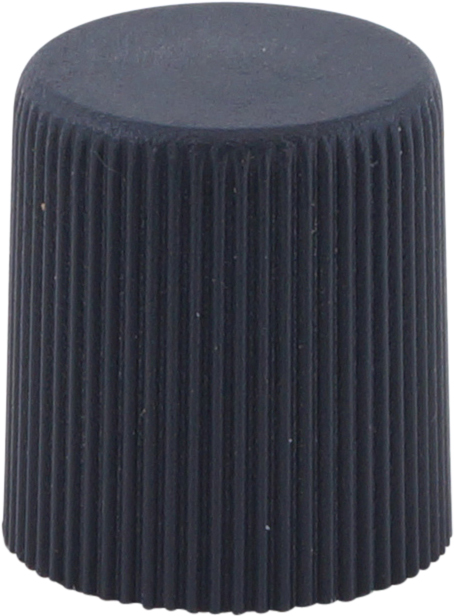 VALVE CAP, M10 X 0.75MM, HIGH SIDE BLACK, PLASTIC