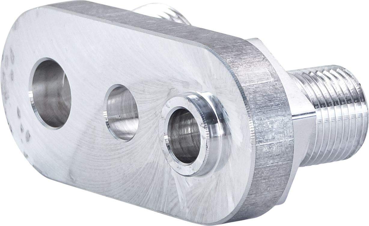 FITTING, COMPRESSOR, #8-10, GM PAD, STRAIGHT BLOCK ADAPTOR
