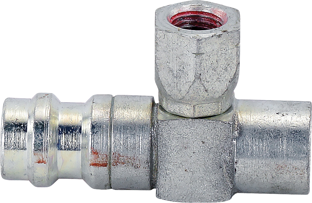 RETROFIT ADAPTOR, HIGH SIDE, R134A, 3/16 INCH FEM FLARE, 90 DEG, MALE SW PORT