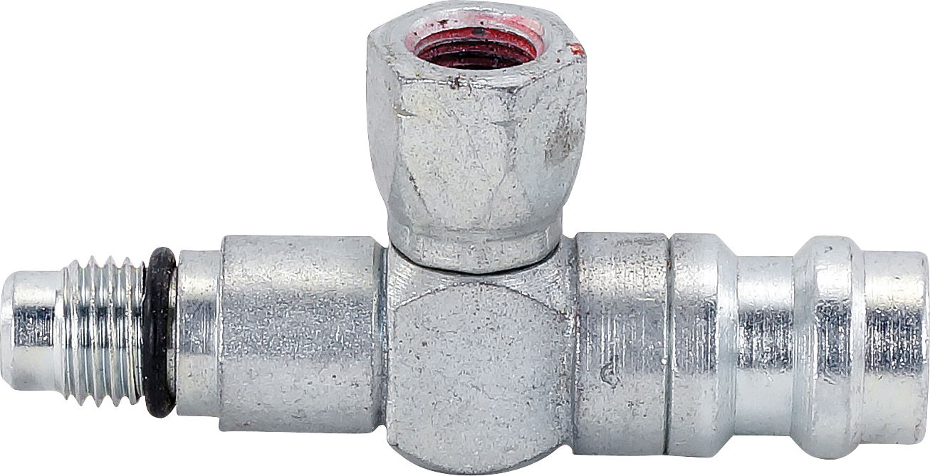 RETROFIT ADAPTOR, HIGH SIDE, R134A, 3/16 INCH FEM FLARE, 90 DEG, INCH FEM SW PORT
