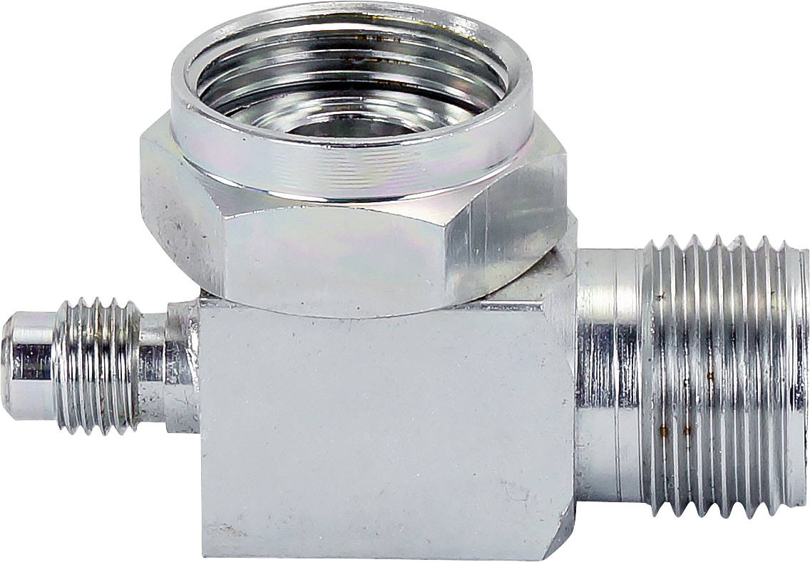 FITTING, COMPRESSOR, CONVERSION, ROTOLOC-MIO #10, SCHRADER, HORIZONTAL R12 1/4MF ACCESS