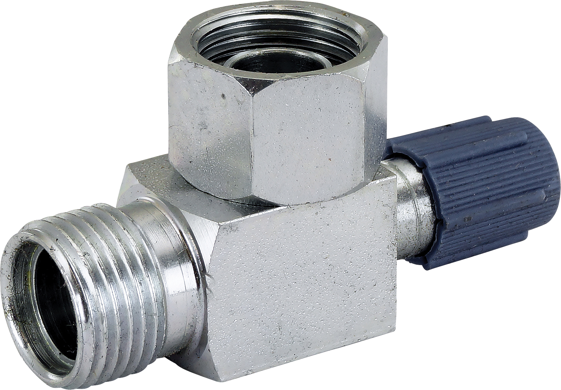 FITTING, COMPRESSOR, FOR-MIO #10, SCHRADER, HORIZONTAL R134A ACCESS