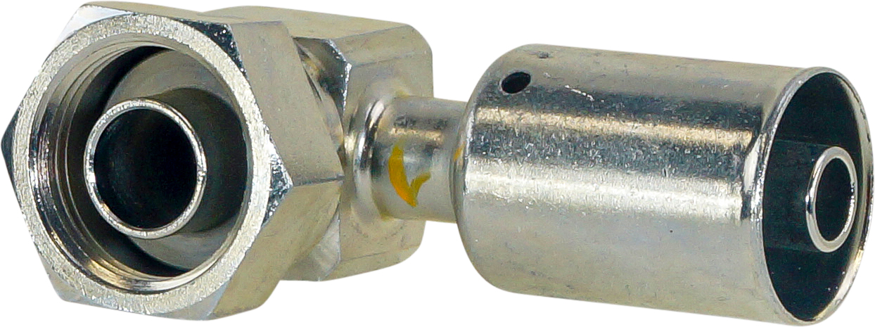 TUBE-0-BEADLOCK, 90 DEG, #8 STEEL, STANDARD