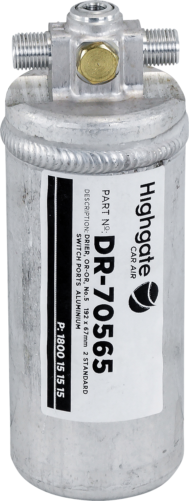DRIER, OR-OR #5 2-SP, 2 STANDARD SWITCH PORTS ALUMINIUM, 192 X 67